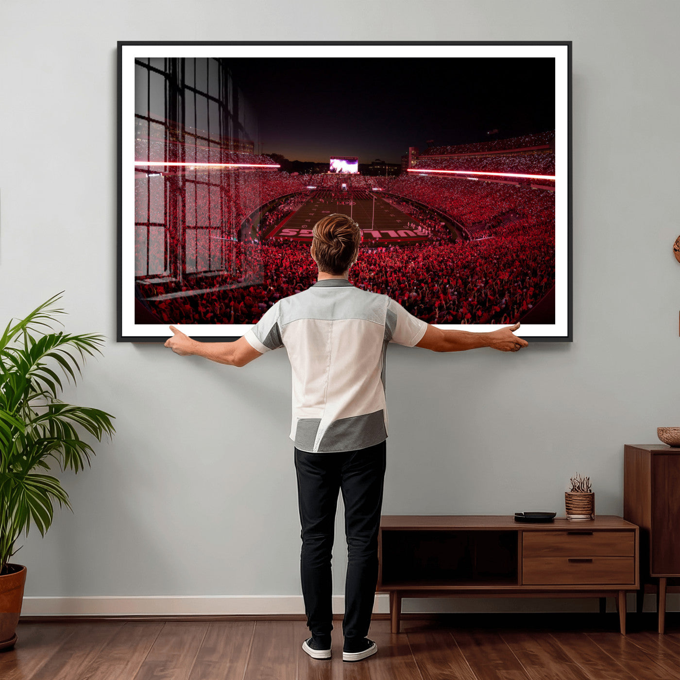 76277124-MGV-CV-36X24 - Sanford Stadium Wall Art Canvas Print – Georgia Bulldogs Football Artwork Print for Home, Office, and Sports Room Decor