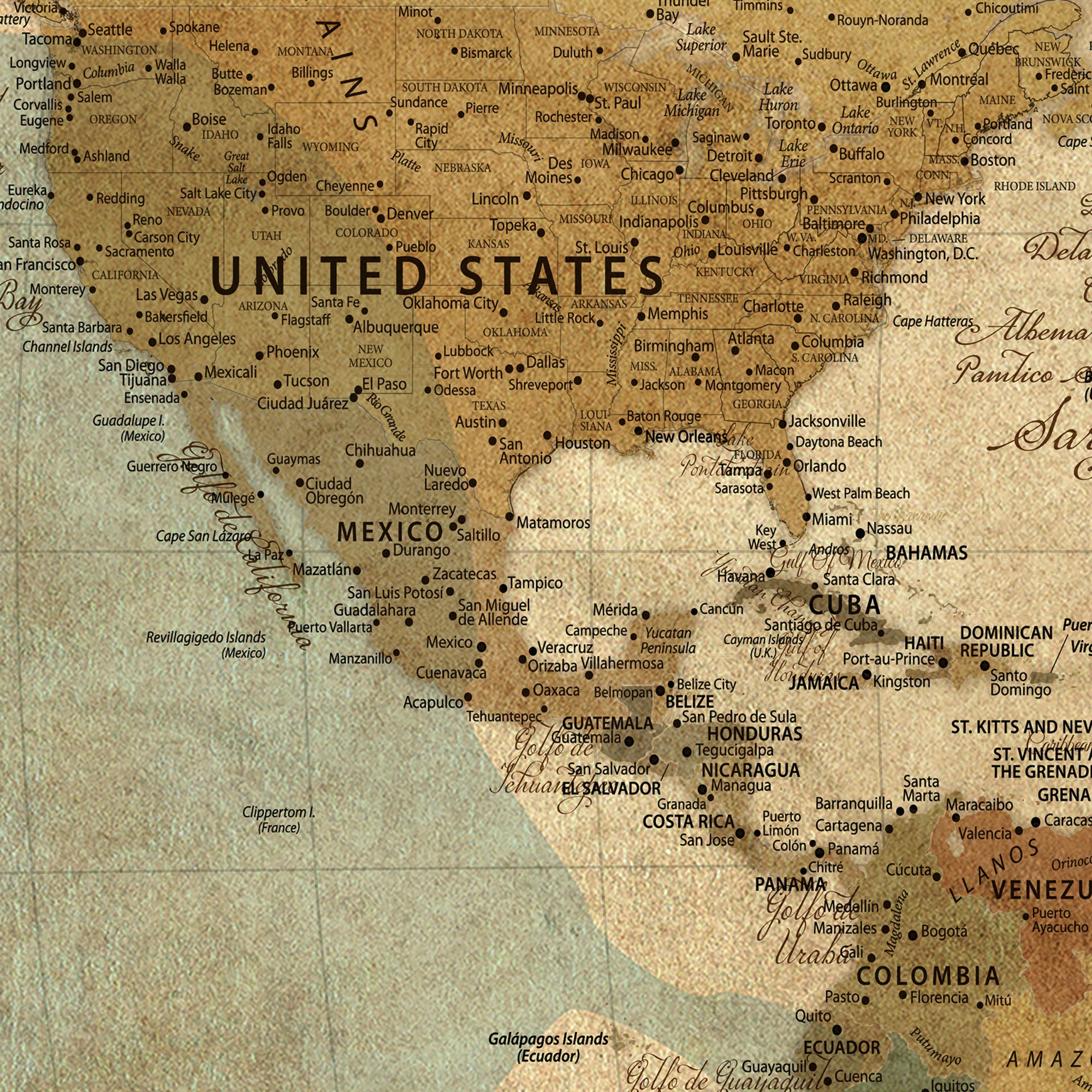 66550749-MGV-CV-36X24-Personalized Custom World Map Wall Art Print – Add Your Name, Date or Quote, Unique Gift for Home Decor, Wedding, Anniversary, Family Keepsake - Model-2