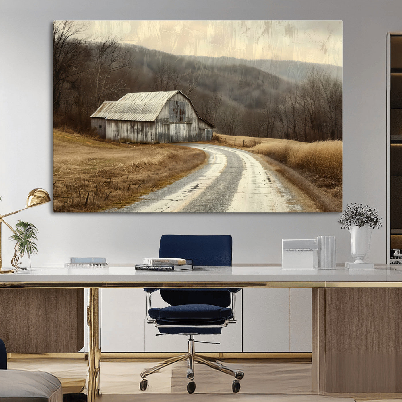10376-MGV-CV-36X24-Vintage Barn for Farmhouse Wall Decor Canvas Print