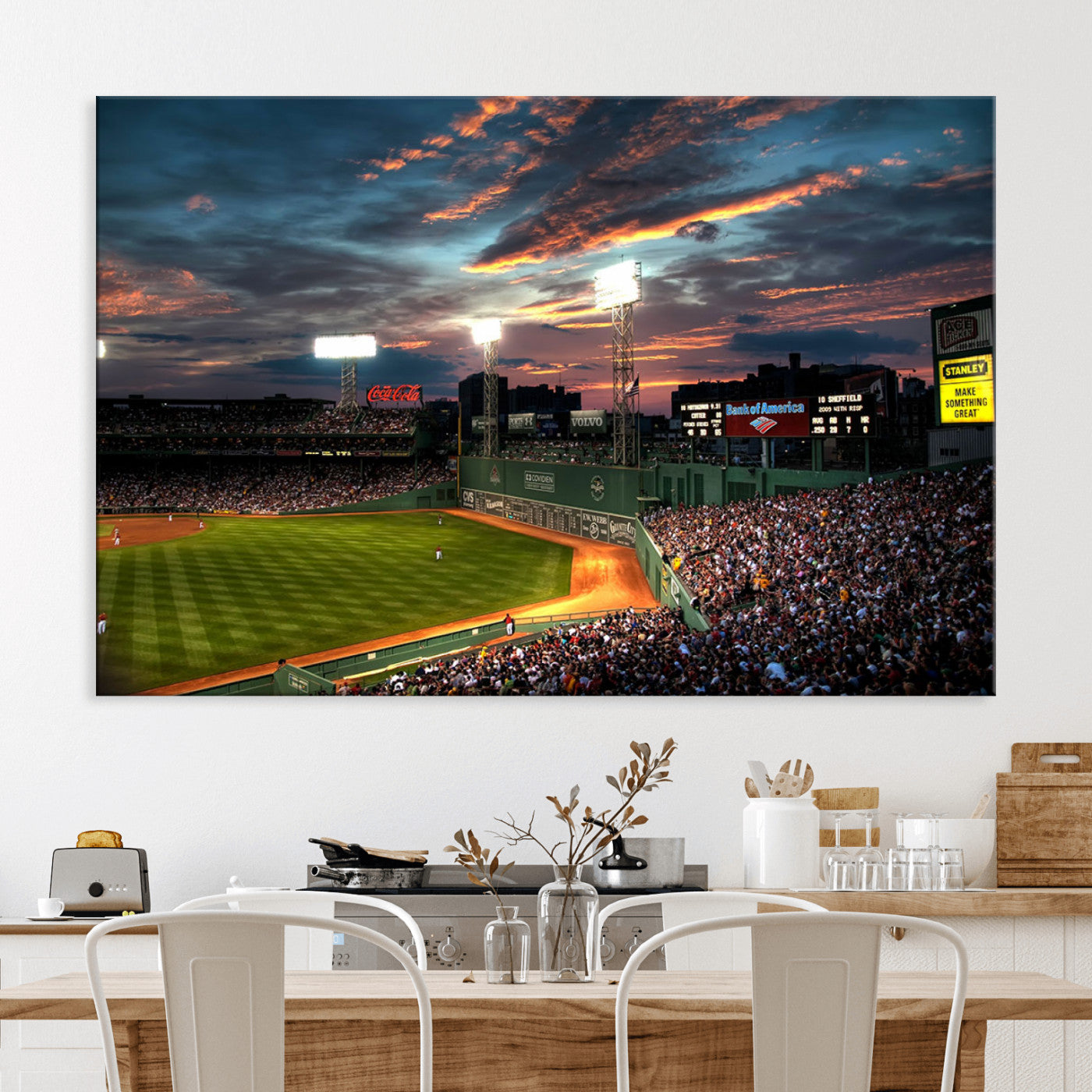 -Fenway Park Wall Art Canvas Print | Large Baseball Stadium Canvas Print for Boston Red Sox Fans |