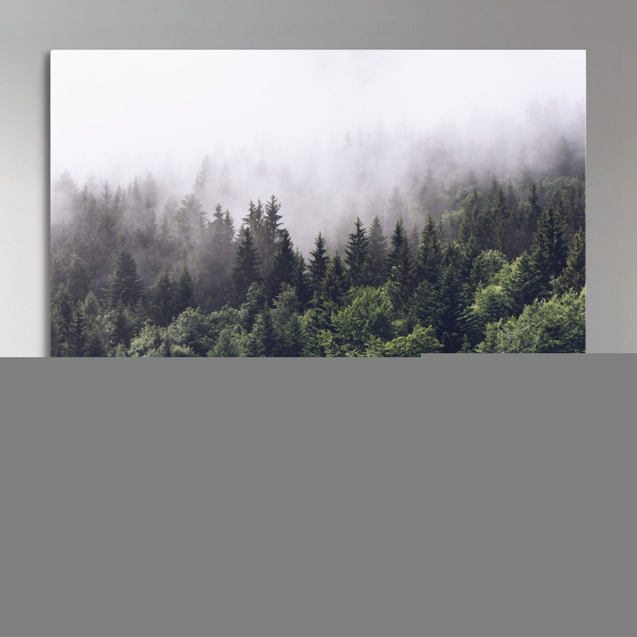 42578900-MGV-CV-36X24 - Misty Forest Canvas Wall Art – Serene Triptych Nature Print – Woodland Landscape Decor for Living
