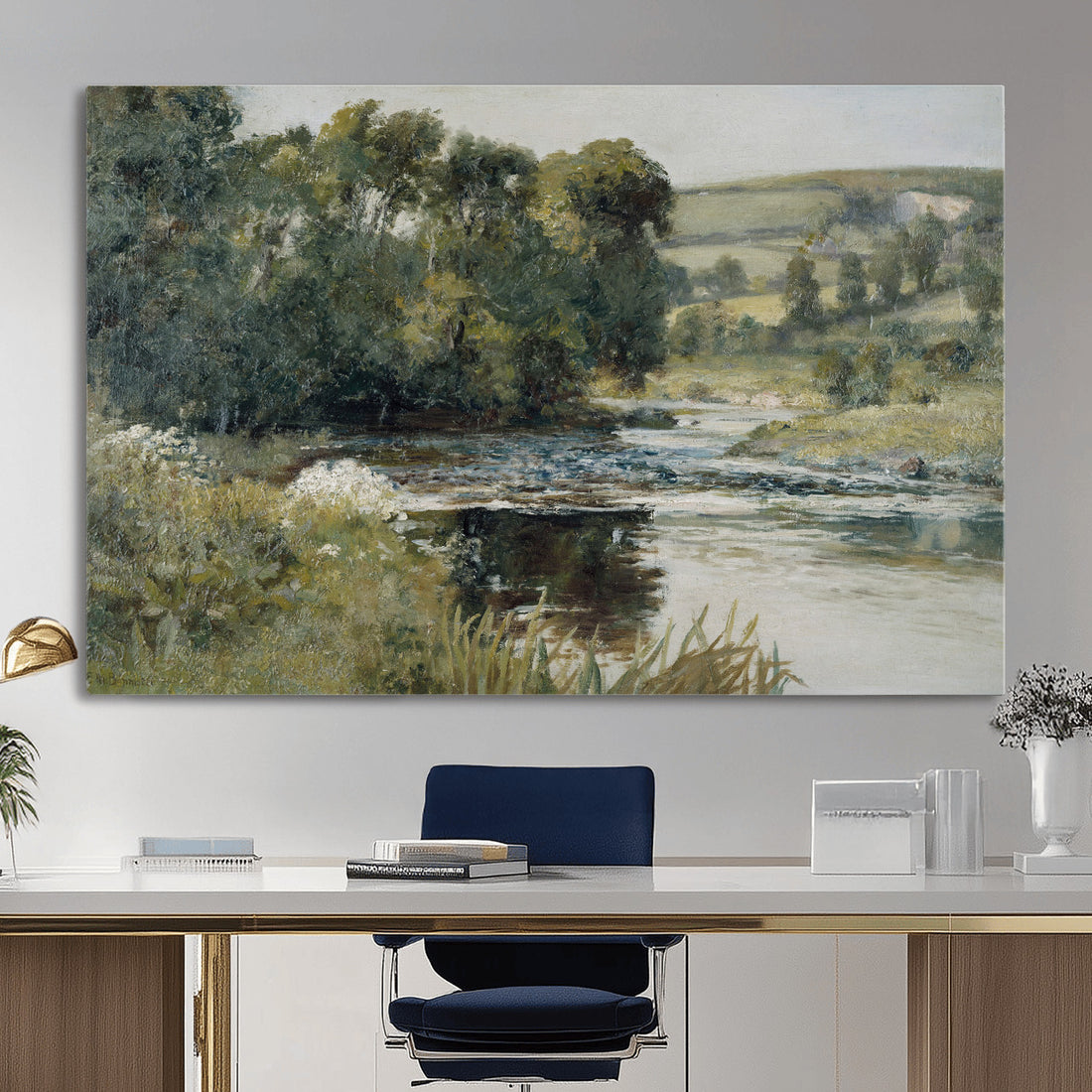 Streamside by Edward Mitchell Bannister Wall Art Canvas Print