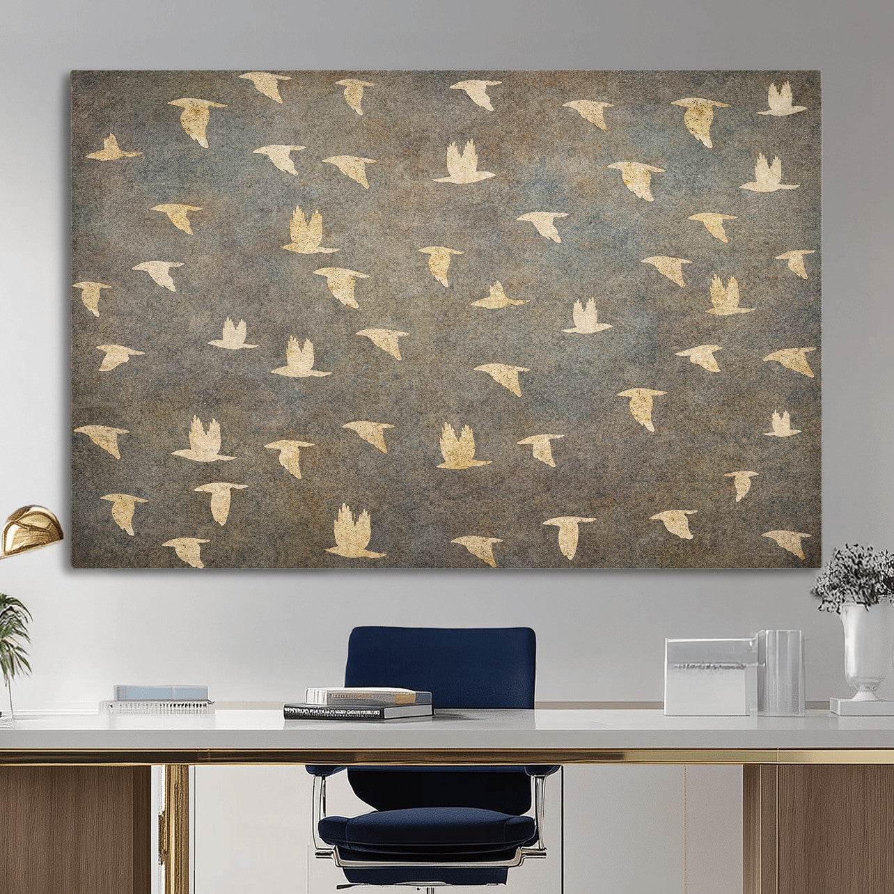 20532514-MGV-CV-36X24 - Abstract Birds Wall Art Canvas Print