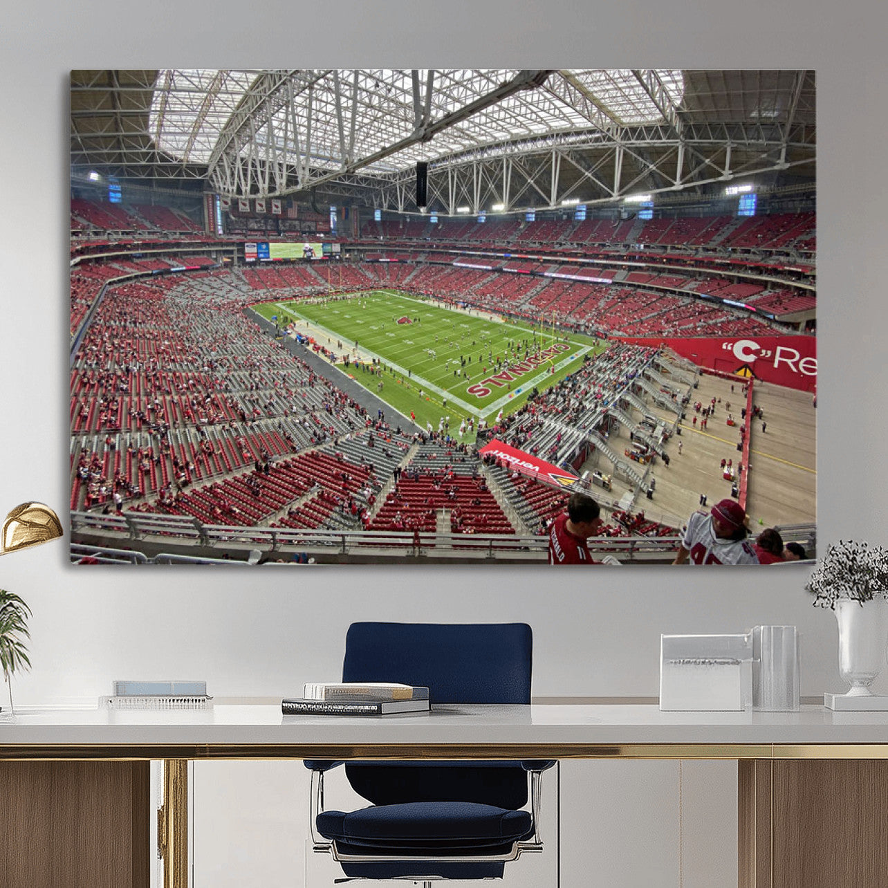 30579717-MGV-CV-36X24 - State Farm Stadium Canvas Wall Art, Arizona Cardinals Football Stadium Print, Glendale NFL Arena Panorama Artwork