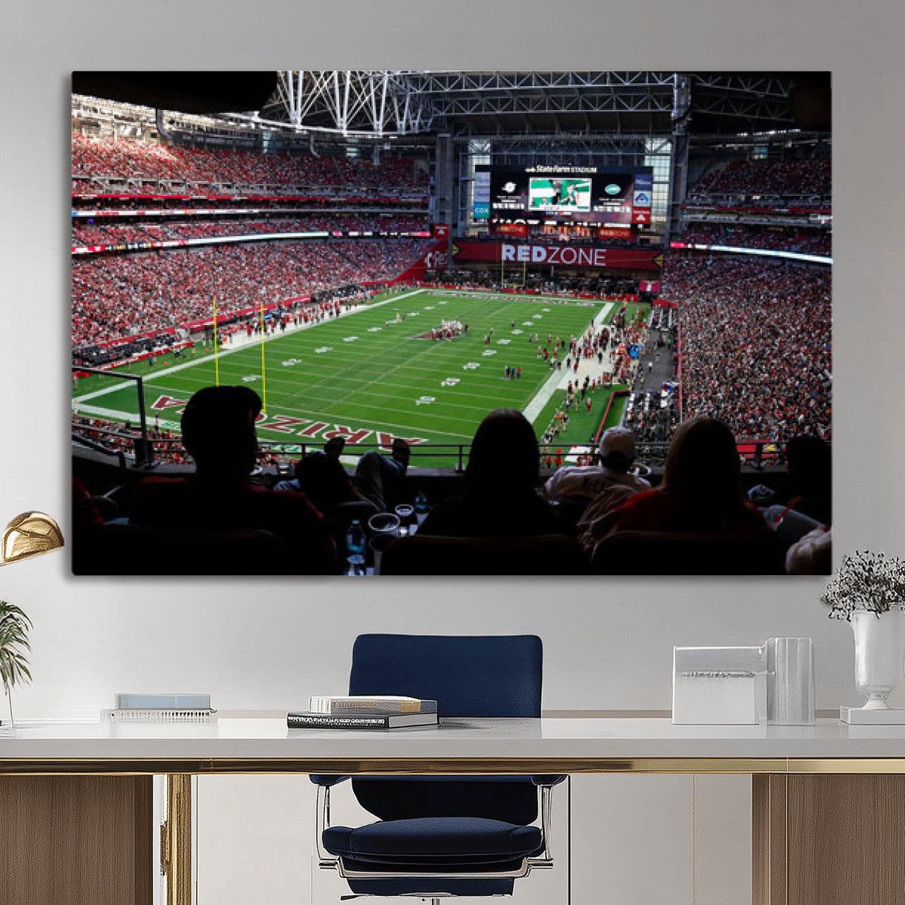 84196298-MGV-CV-36X24 - State Farm Stadium Canvas Wall Art, Arizona Cardinals Football Stadium Print, Glendale NFL Arena Photography Artwork