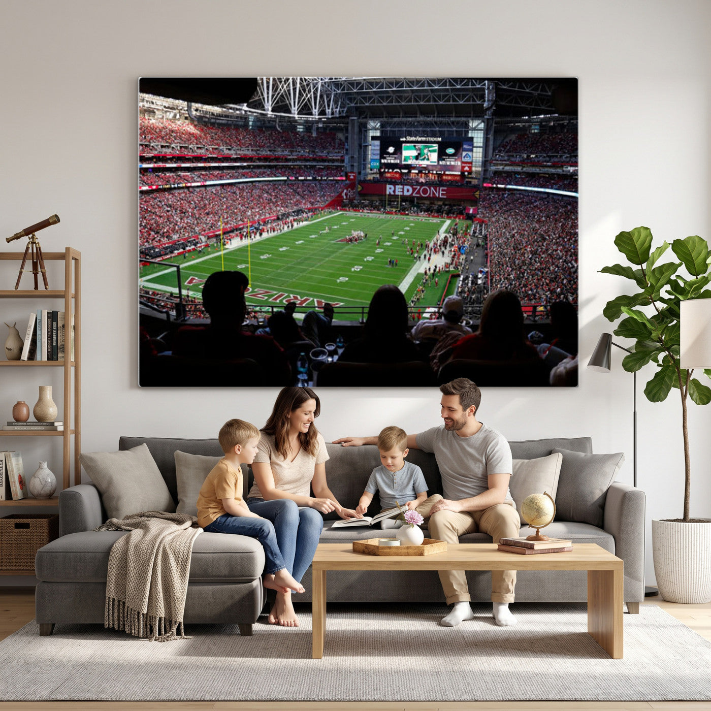 84196298-MGV-CV-36X24 - State Farm Stadium Canvas Wall Art, Arizona Cardinals Football Stadium Print, Glendale NFL Arena Photography Artwork