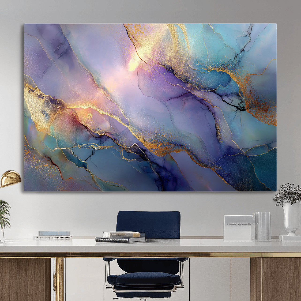 50939878-MGV-CV-36X24 - Colorful Abstract Canvas Wall Art Print, Vibrant Popup Color Art Print