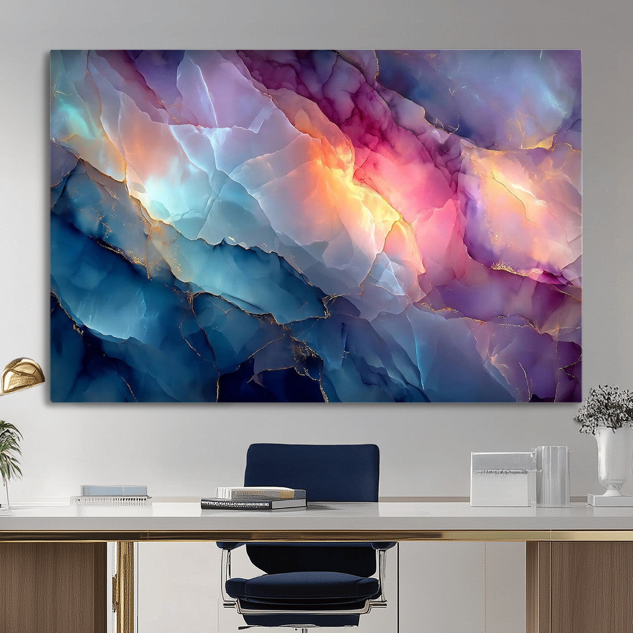 28163849-MGV-CV-36X24 - Colorful Abstract Canvas Wall Art Print, Vibrant Popup Color Art Print