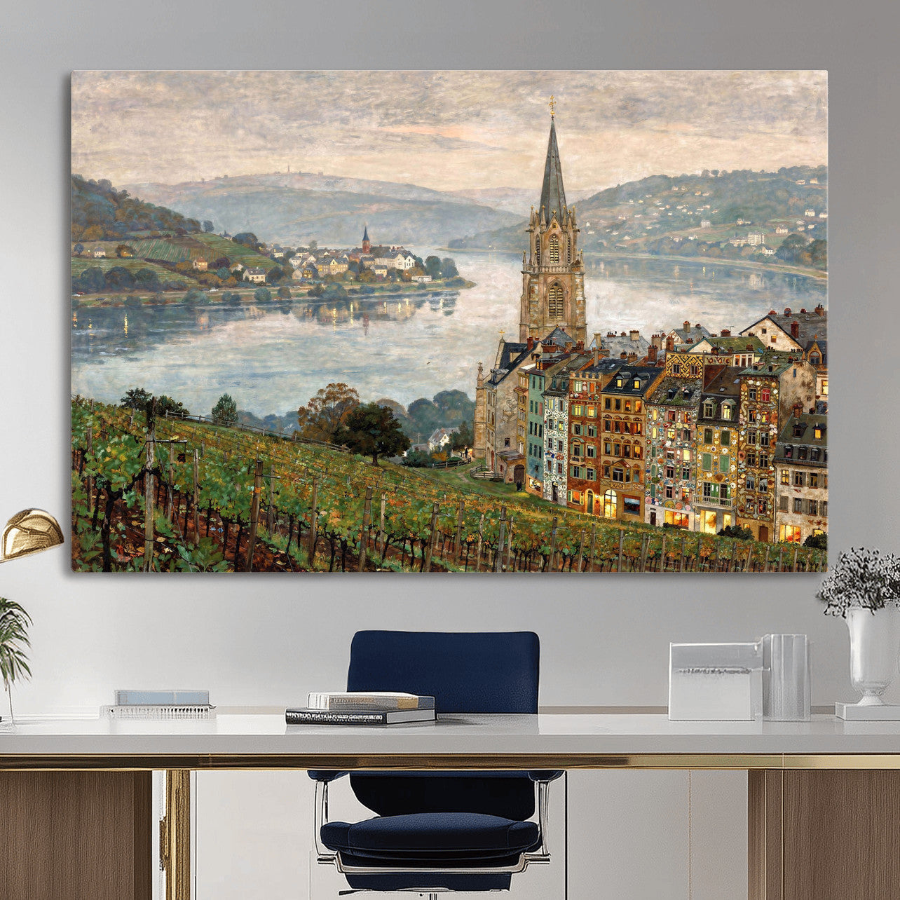 62626662-MGV-CV-36X24 - Mosel City Mosel River by Nicolai Astudin Wall Art Canvas Print