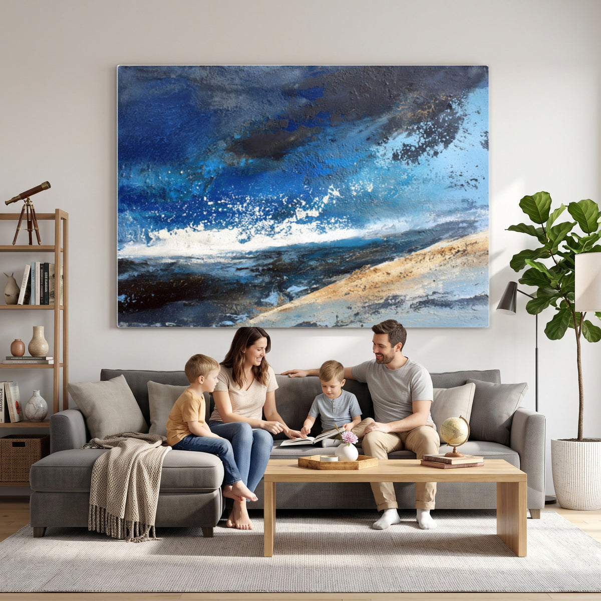 72157369-MGV-CV-36X24 - Extra Large Abstract Wall Art Canvas Print