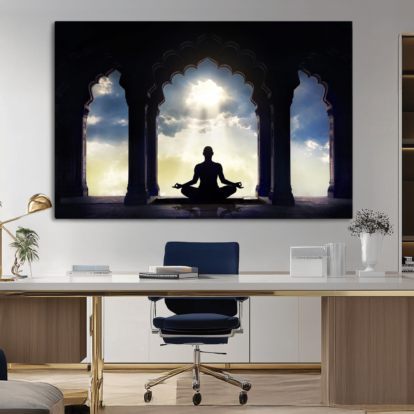 -Women and Yoga Wall Art Canvas Print