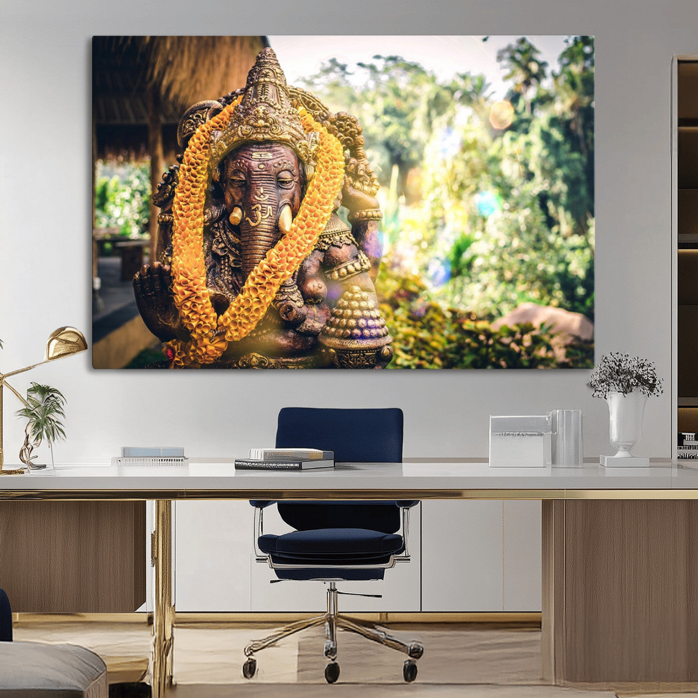 -Hinduism Statue Wall Art Canvas Print