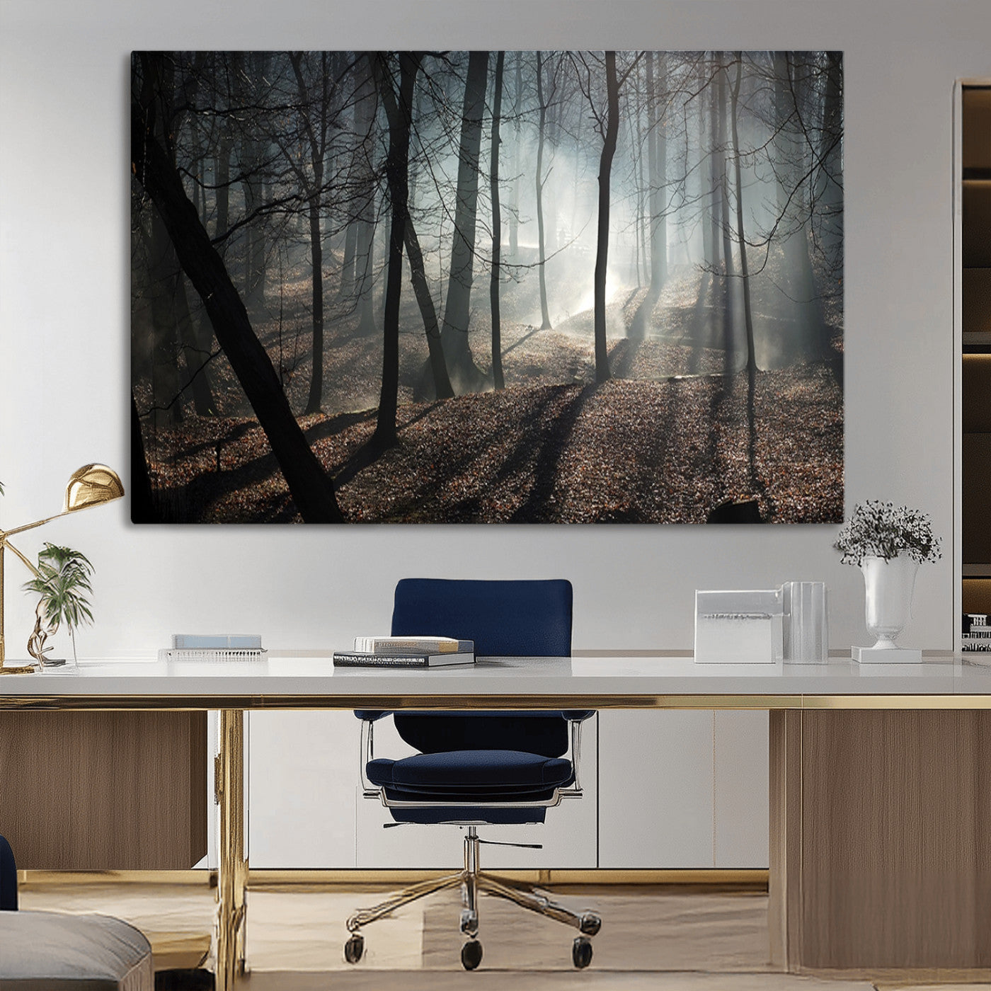 -Dark Family and Tree Wall Art Canvas Print