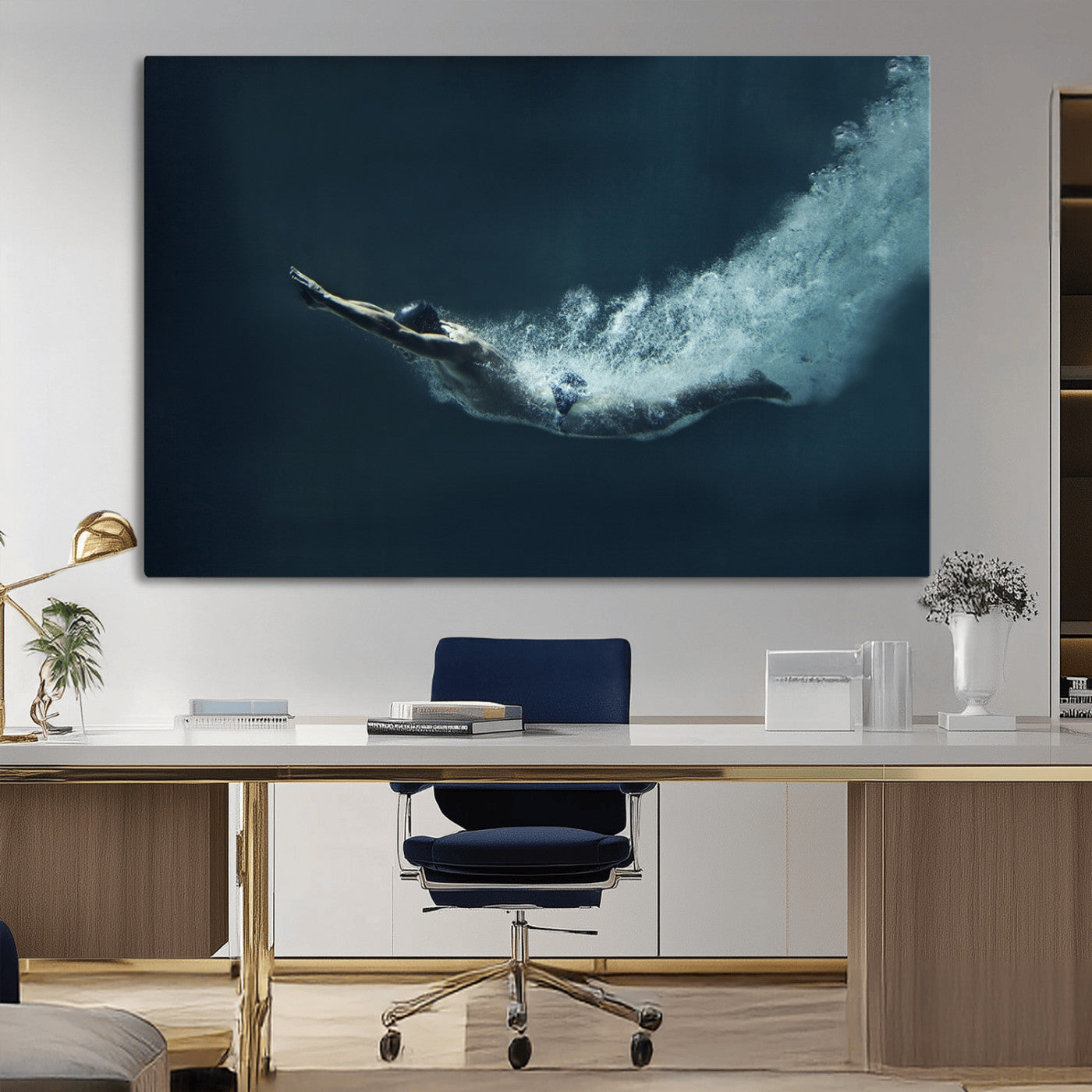 48463-MGV-CV-36X24-Swimmer Wall Art Canvas Print
