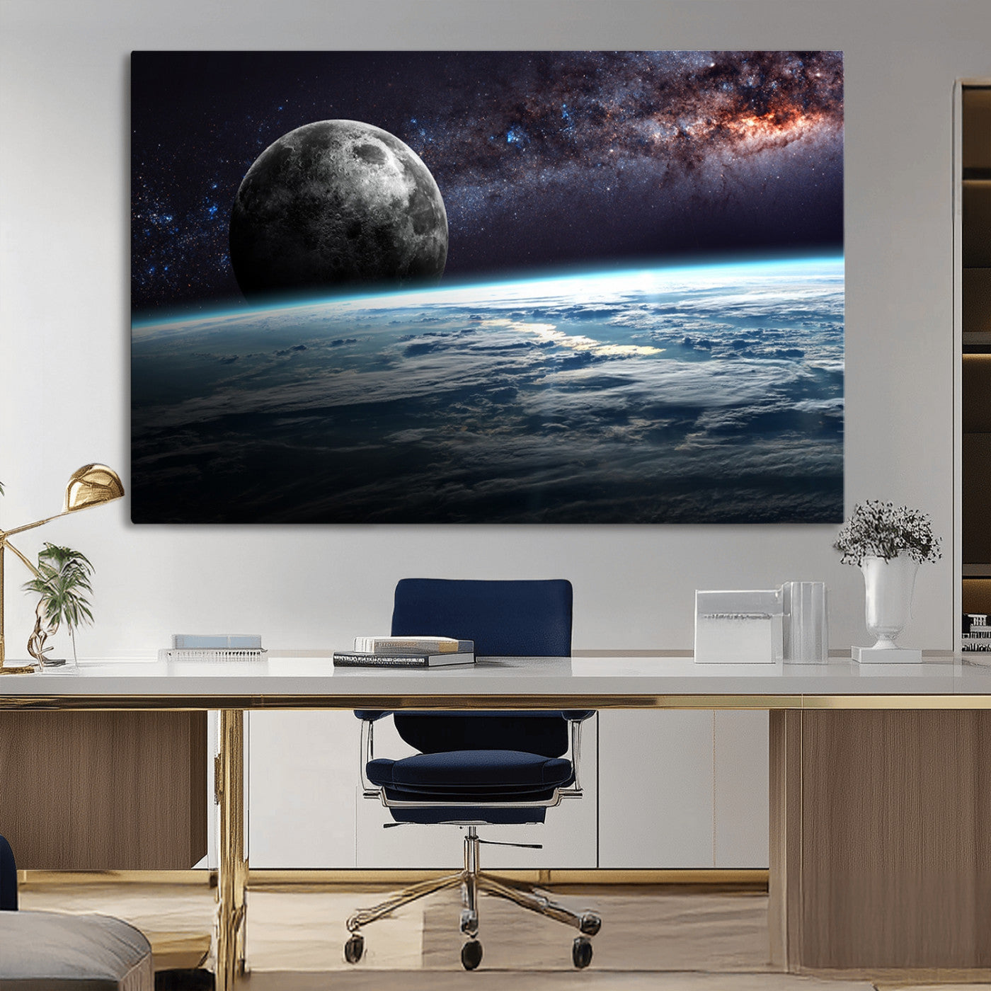 -Space and Planet Canvas Print