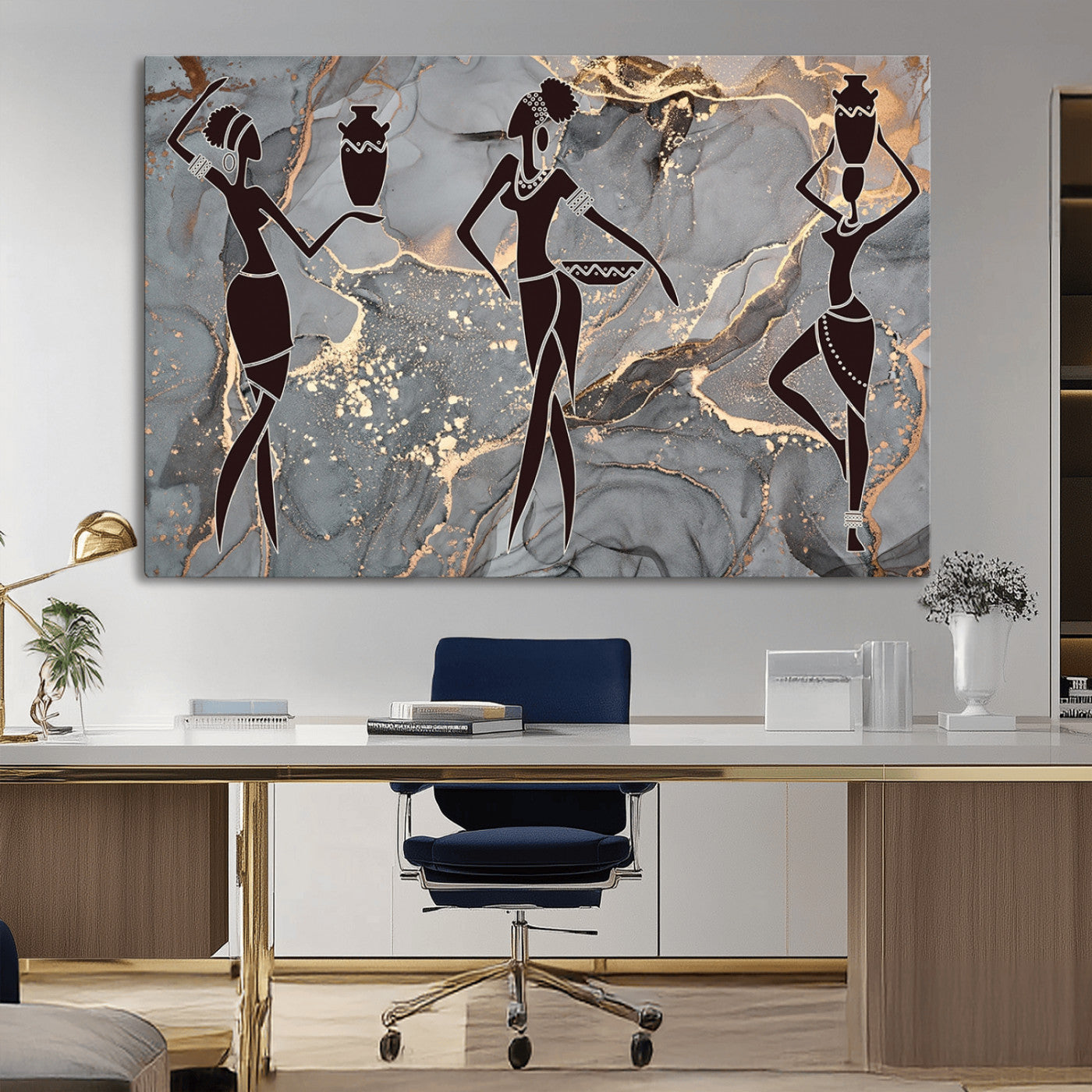 25097-MGV-CV-36X24-Abstract African Womens Art Canvas Print