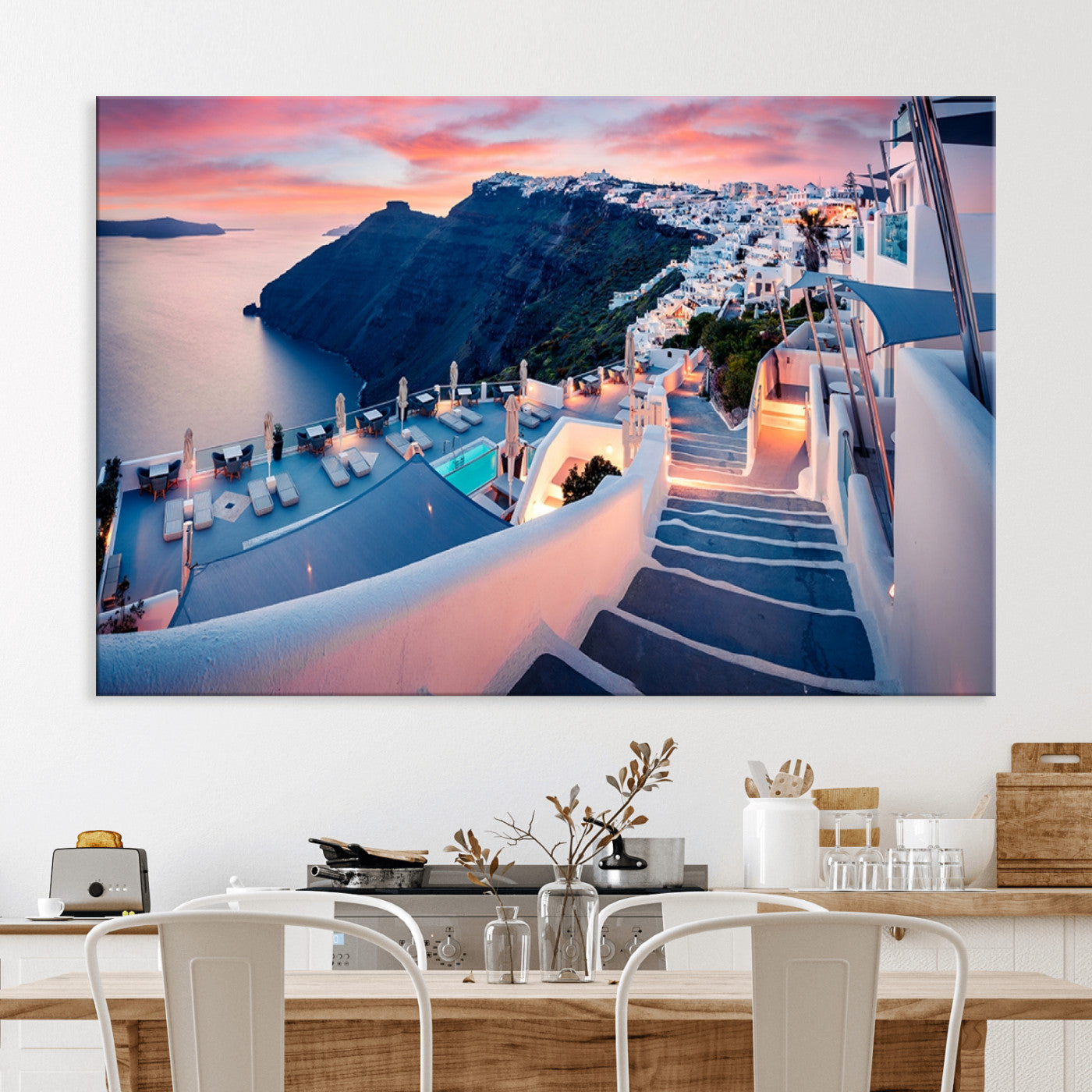 -Greece Santorini Wall Art Landscape Canvas Print