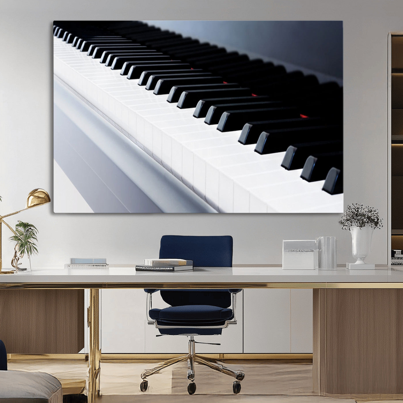-Piano Artwork Canvas Wall Art Print