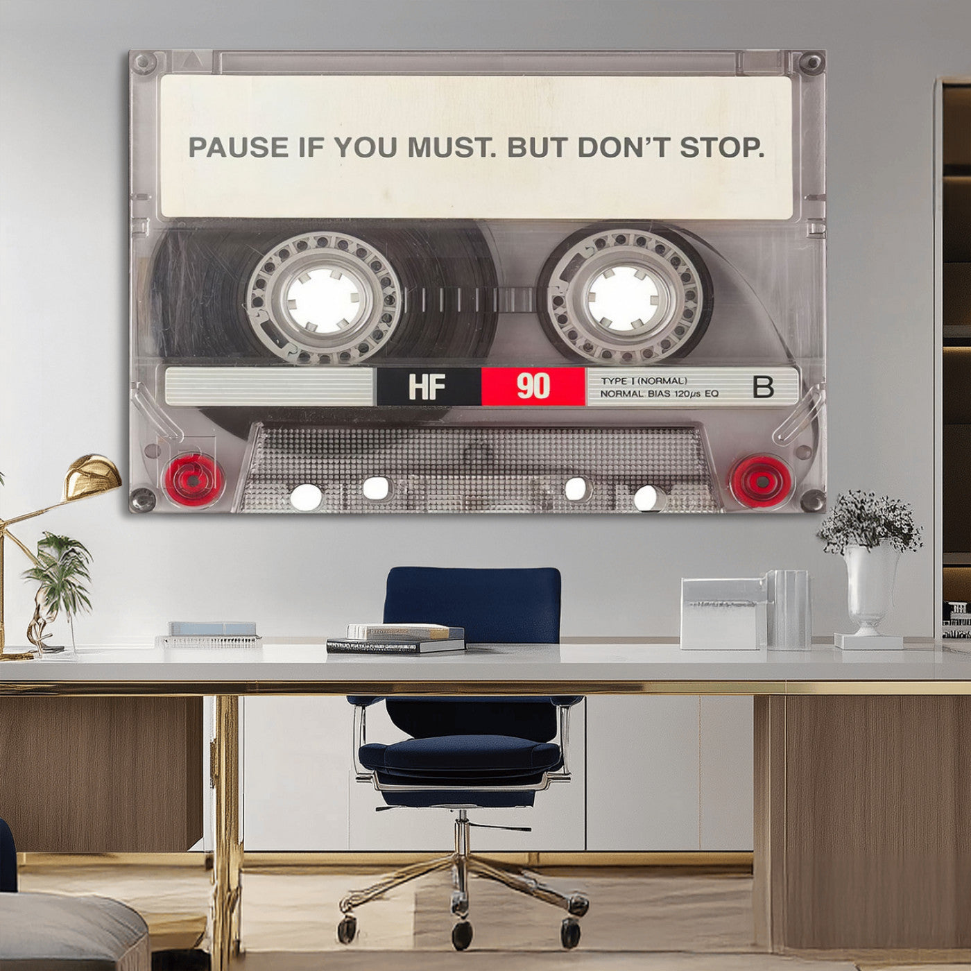 -Music Cassette Iconic Wall Art Canvas Print