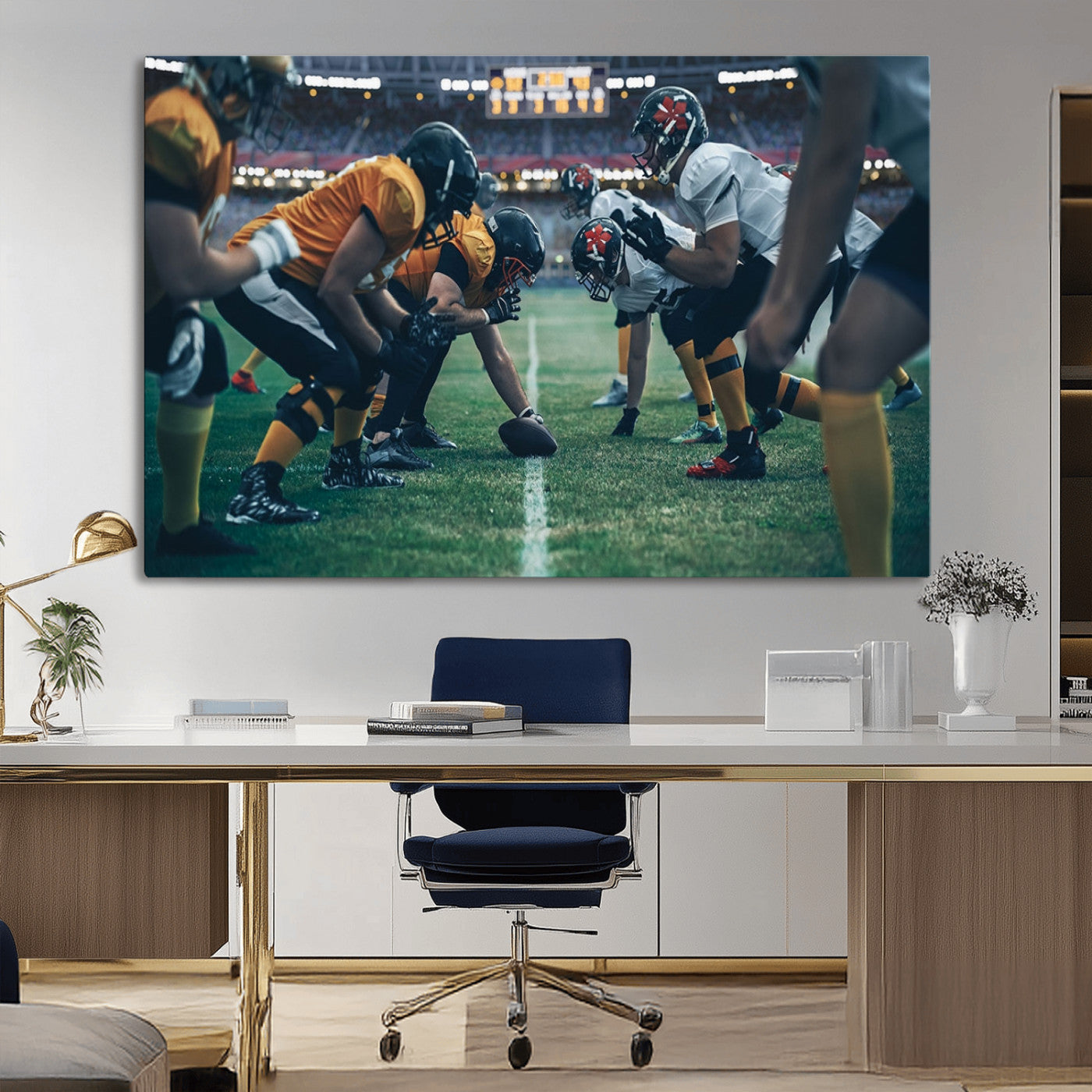 83227-MGV-CV-36X24-American Football Playing Wall Art Canvas Print