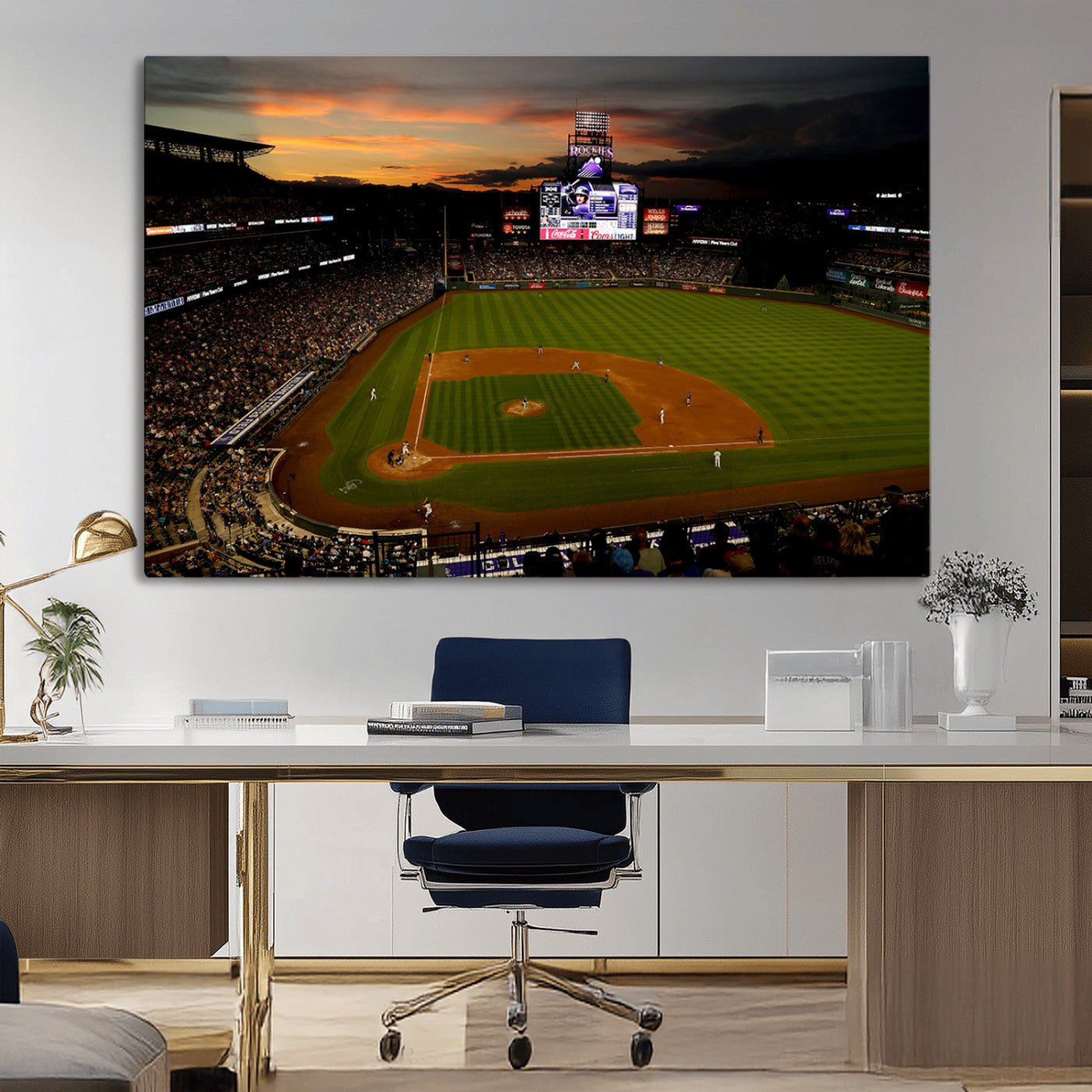 -Colorado Rockies Coors Field Wall Art Canvas Print - MLB Baseball Stadium