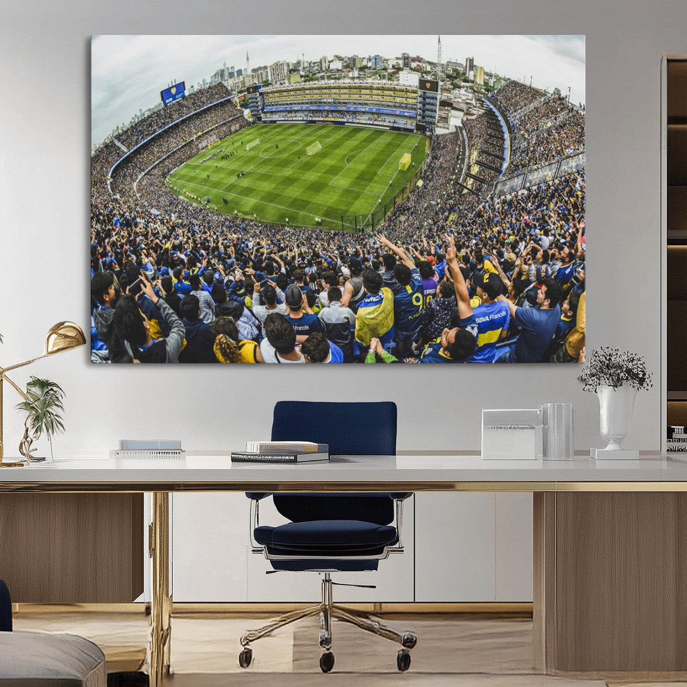 63839-MGV-CV-36X24-Boca Juniors Soccer Team Print Wall Art - Buenos Aires Bombonera Stadium Canvas Print