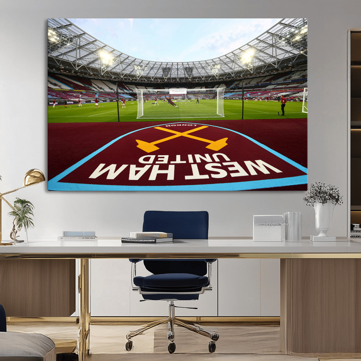 77367-MGV-CV-36X24-West Ham United FC Stadium Canvas Wall Art – London Stadium Football Print – Premier League Team