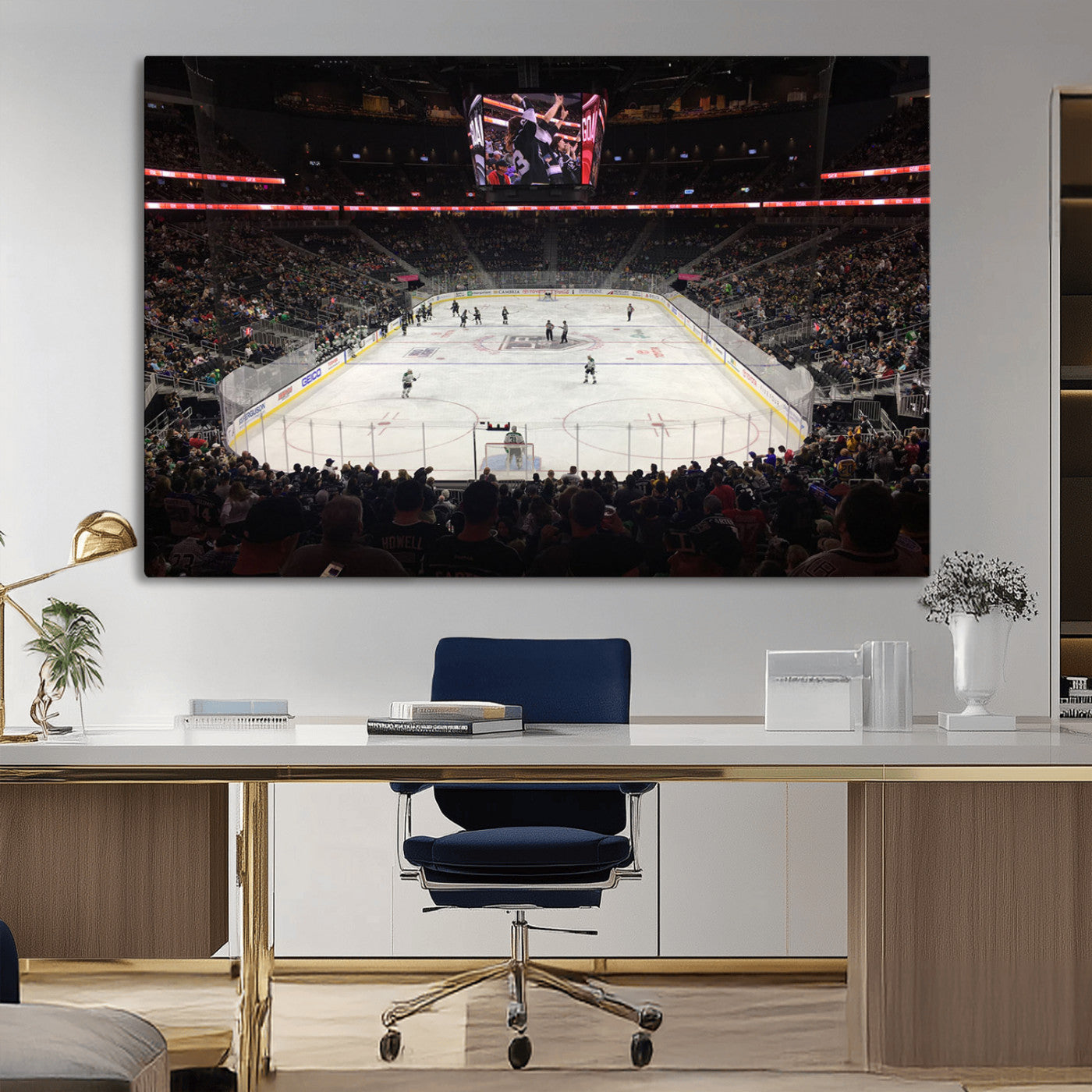 -T Mobile Arena Paradise Nevada Vegas Golden Knights Ice Hockey Stadium Canvas Print Wall Art
