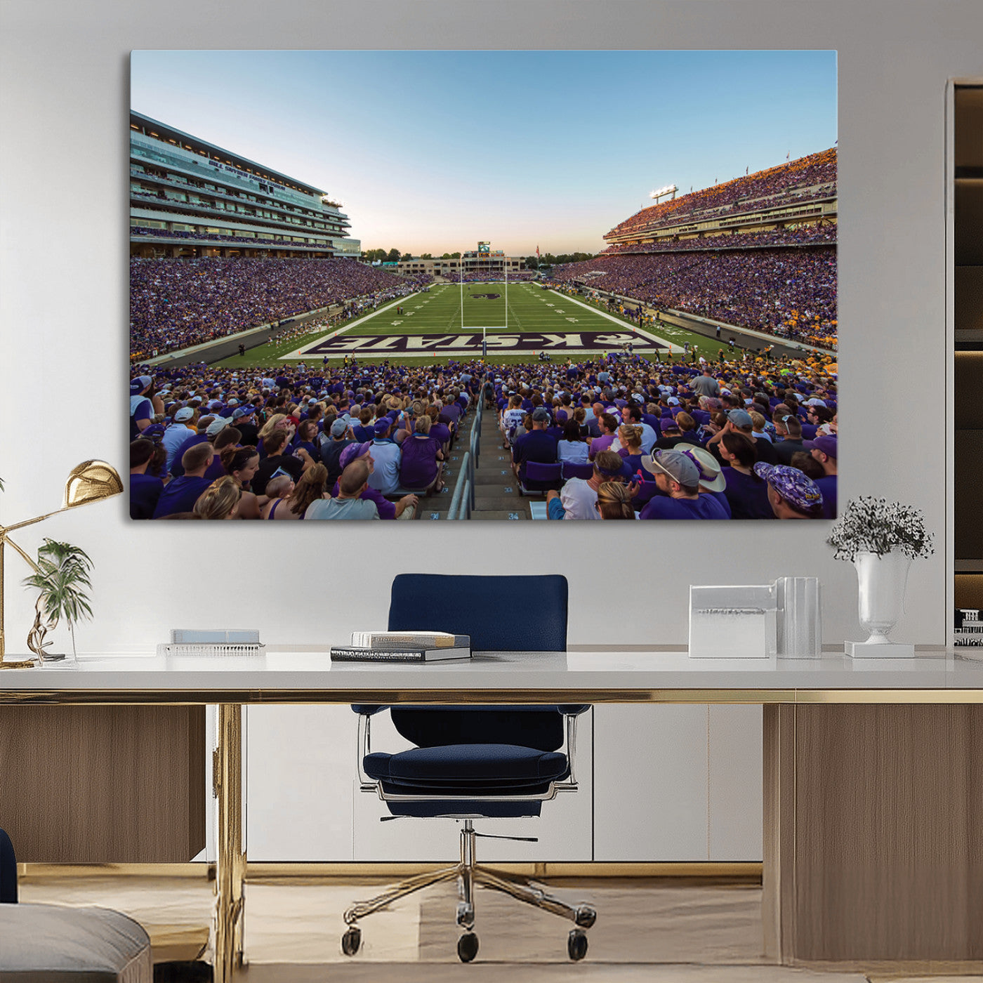 82792-MGV-CV-36X24-Kansas State University Wildcats Football Team Print - Manhattan Bill Snyder Family Football Stadium