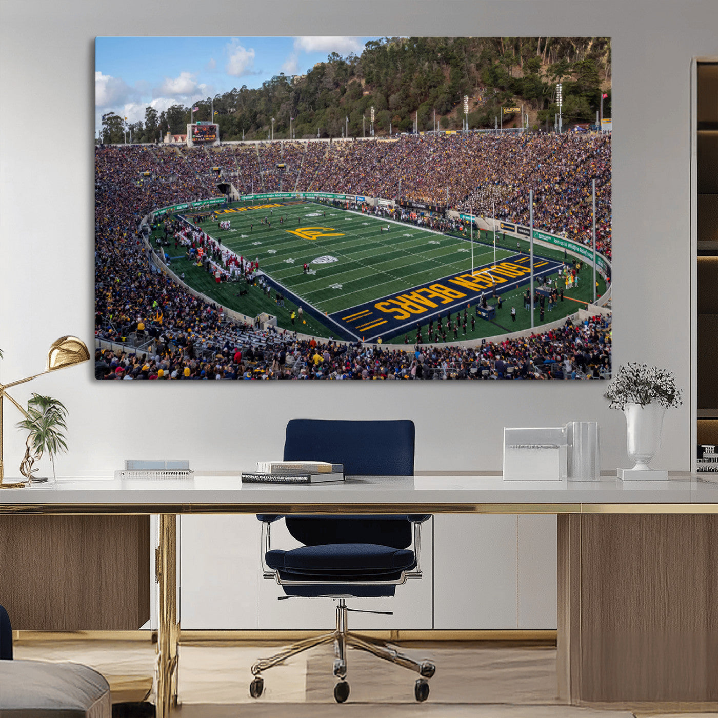 38054-MGV-CV-36X24-University of California Golden Bears Football Team Print - Berkeley California Memorial Stadium Art