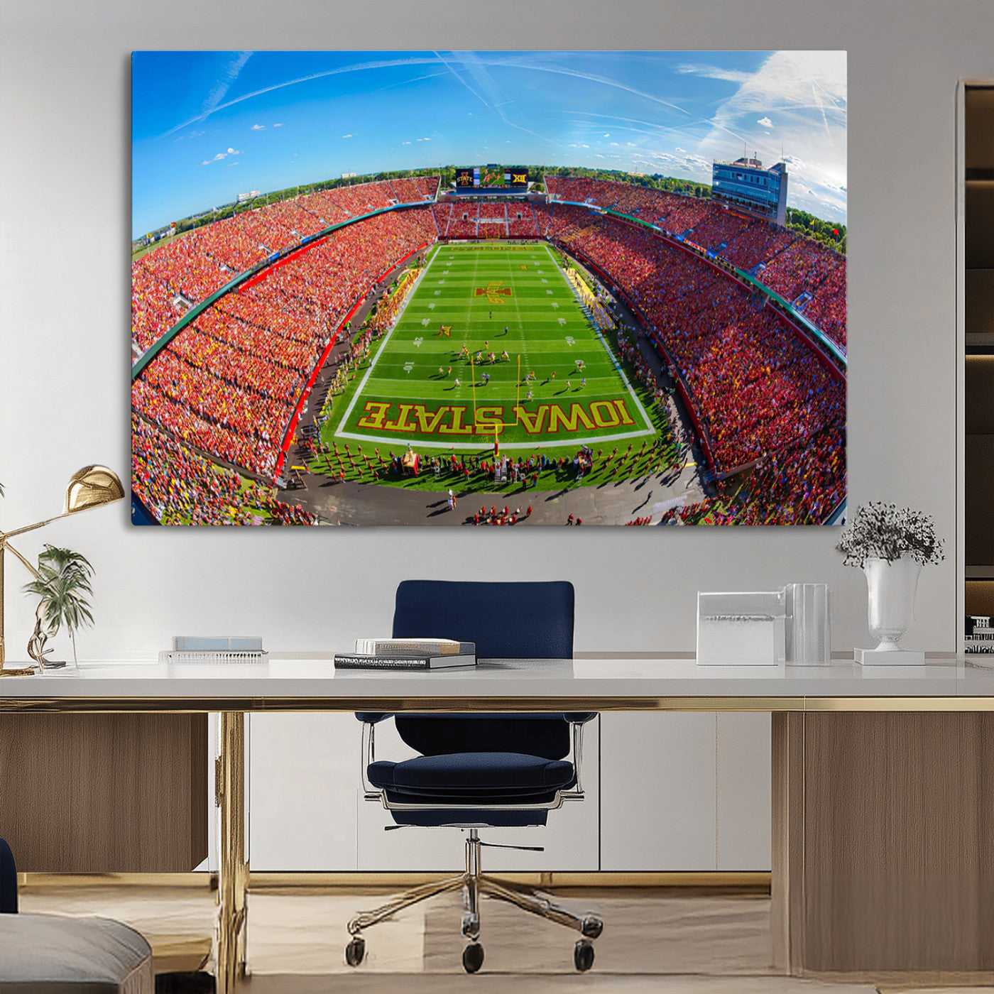 -Iowa State University Cyclones Football Team Print - Ames Jack Trice Stadium Art Canvas Print