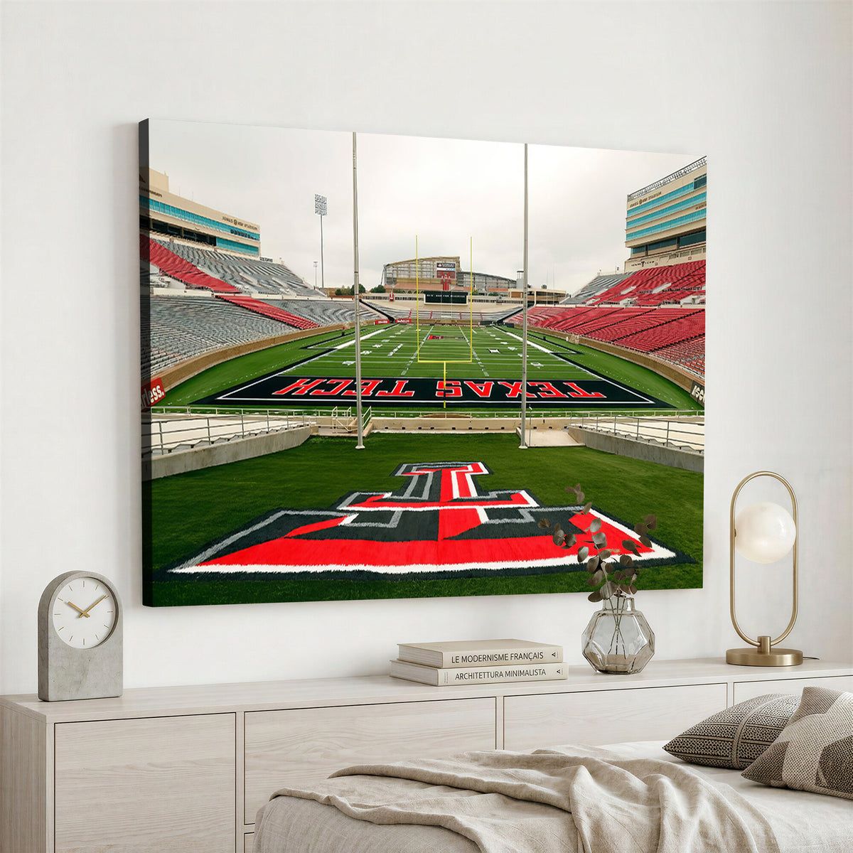 43169-PAN-FL-20X10 - Texas Tech Red Raiders Football Team Print - Lubbock Jones AT&T Stadium Wall Art Canvas Print