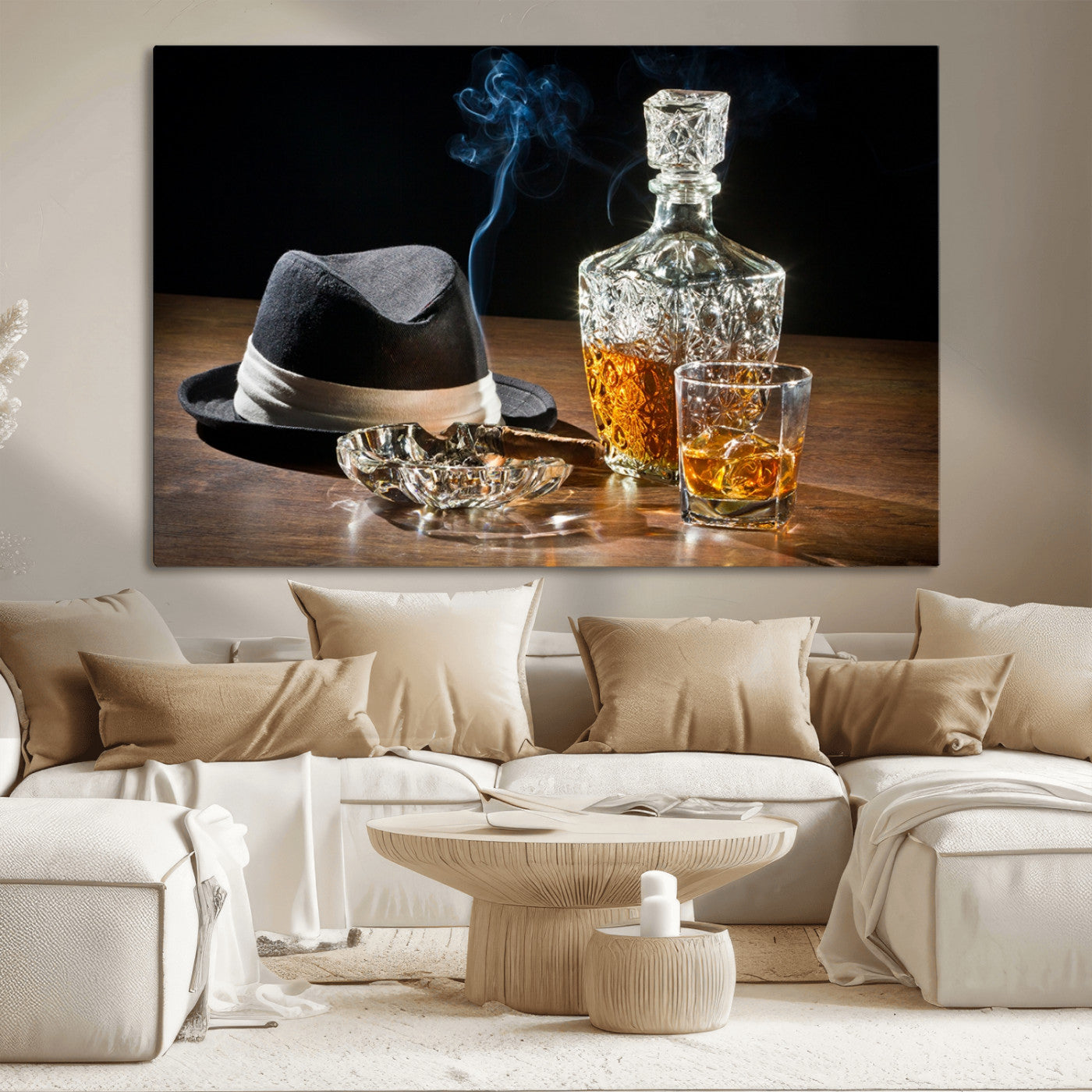 14629-MGV-CV-36X24-Extra Large Bourbon Decor Whiskey Wall Art Canvas Print
