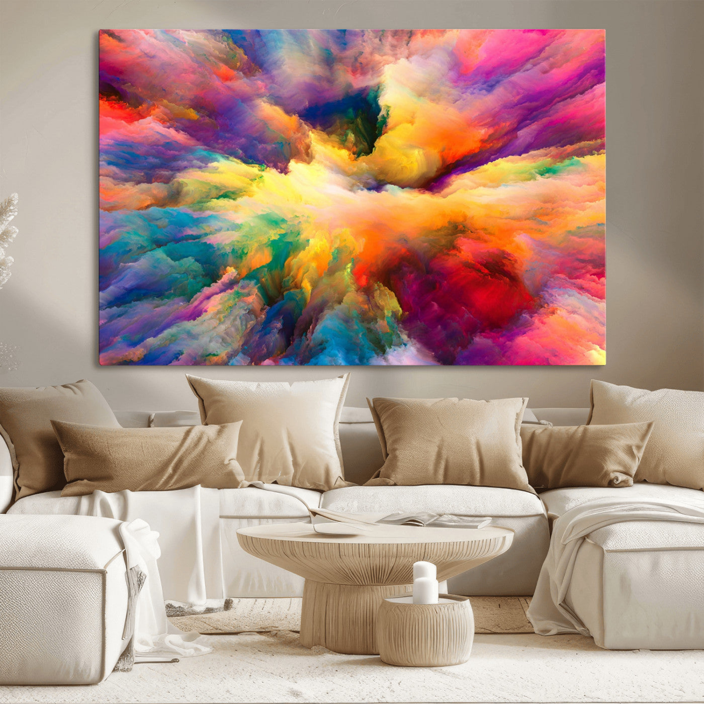 61038-MGV-CV-36X24-Blazing Vibrant Colors Cloud Wall Art Canvas Print
