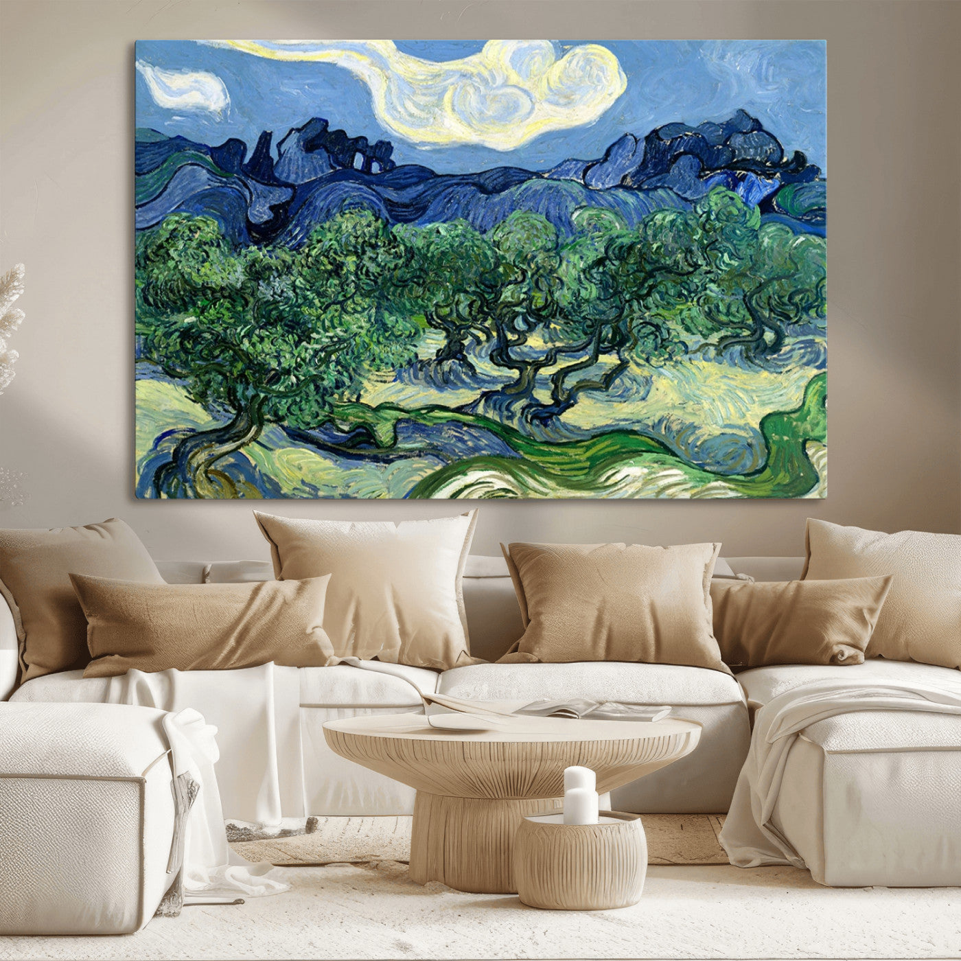 80252-MGV-CV-36X24-Olive Trees Van Gogh Wall Art Canvas Print