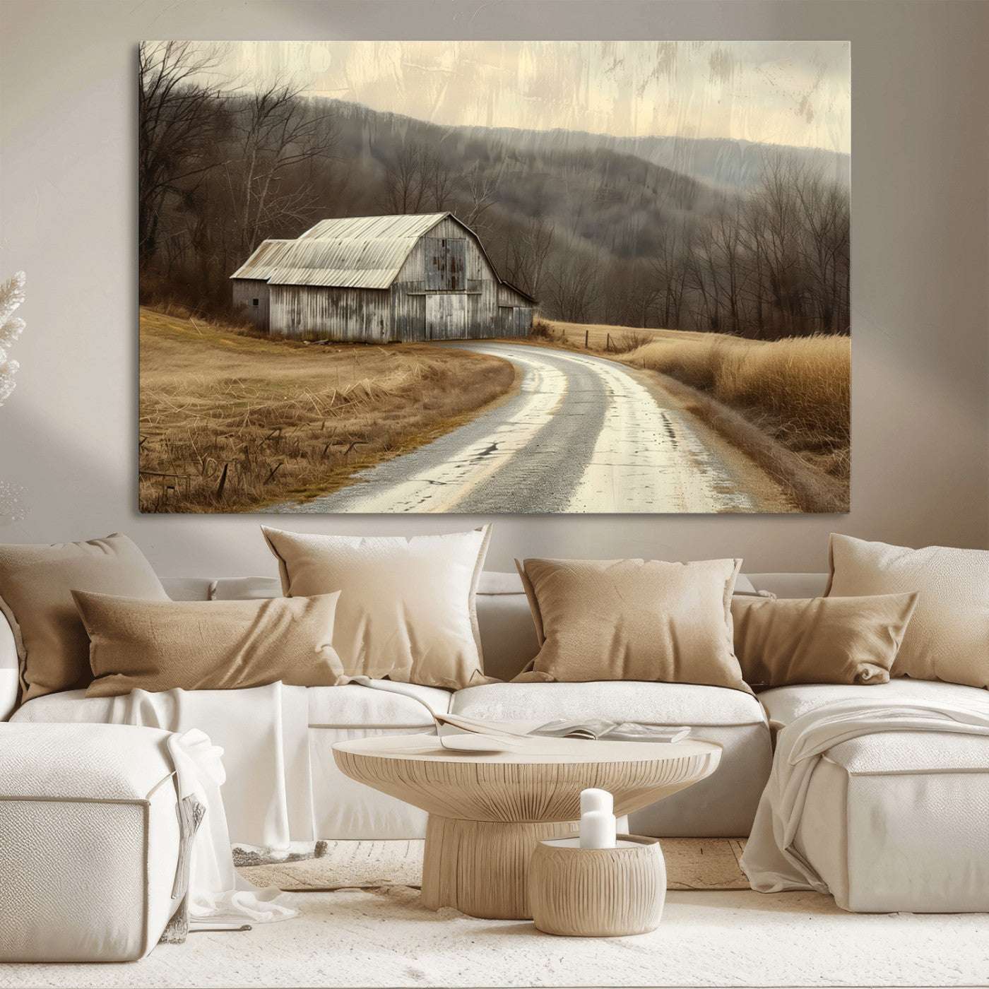 10376-MGV-CV-36X24-Vintage Barn for Farmhouse Wall Decor Canvas Print