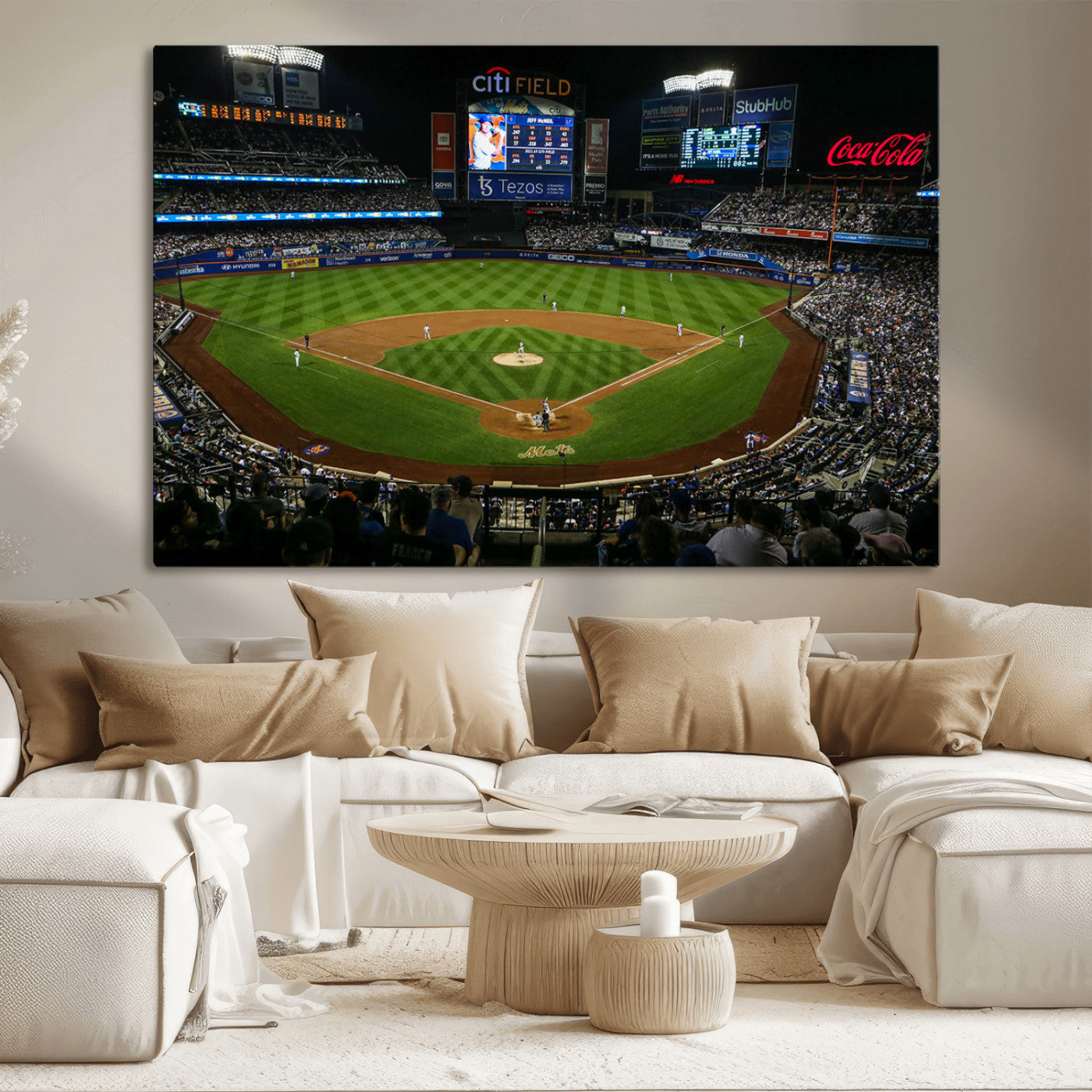 25148-MGV-CV-36X24-Los Angeles Dodgers Baseball Team Print - California Dodger Stadium Wall Art Canvas Print