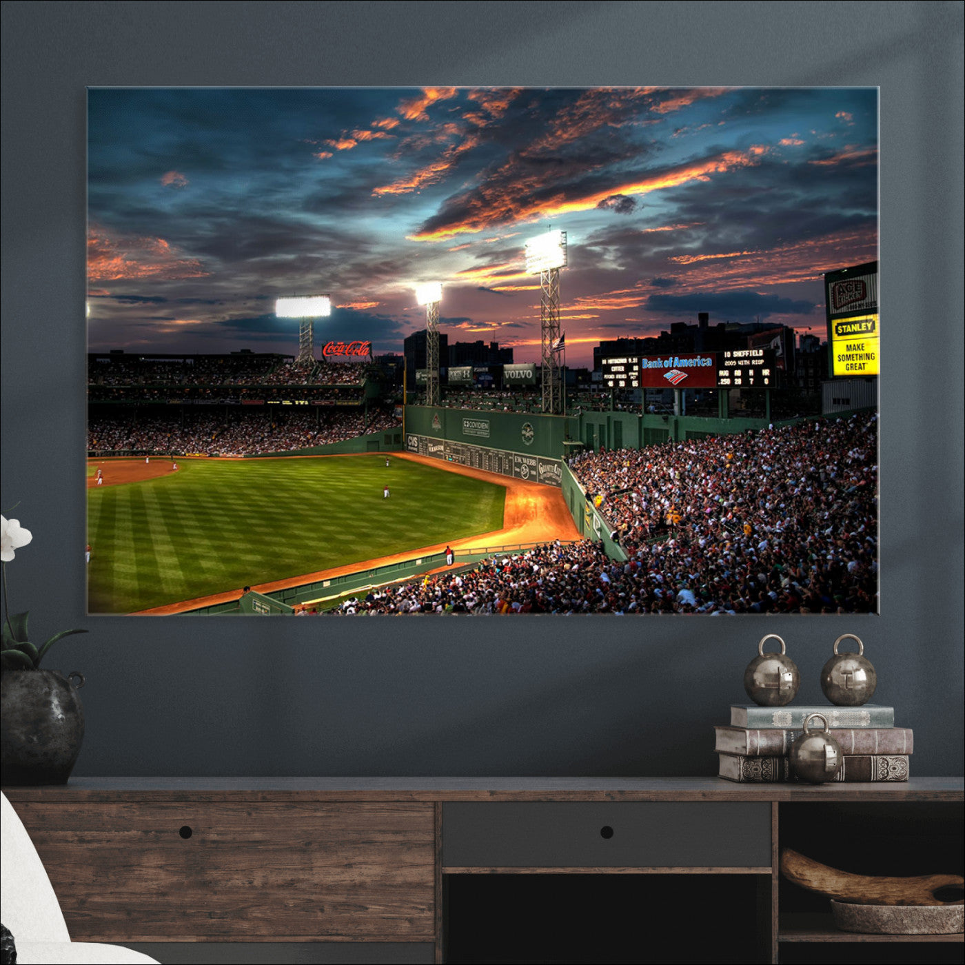 -Fenway Park Wall Art Canvas Print | Large Baseball Stadium Canvas Print for Boston Red Sox Fans |