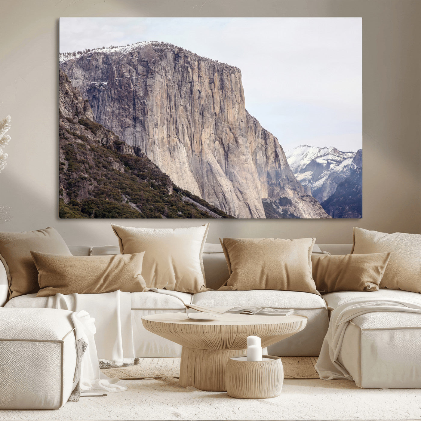 74506434-MGV-CV-36X24 - El Capitan Yosemite Mountain Wall Art – Yosemite Cliff Canvas Print, Rugged Terrain and Timeless Wilderness Decor for Office, Living Room or Cabin