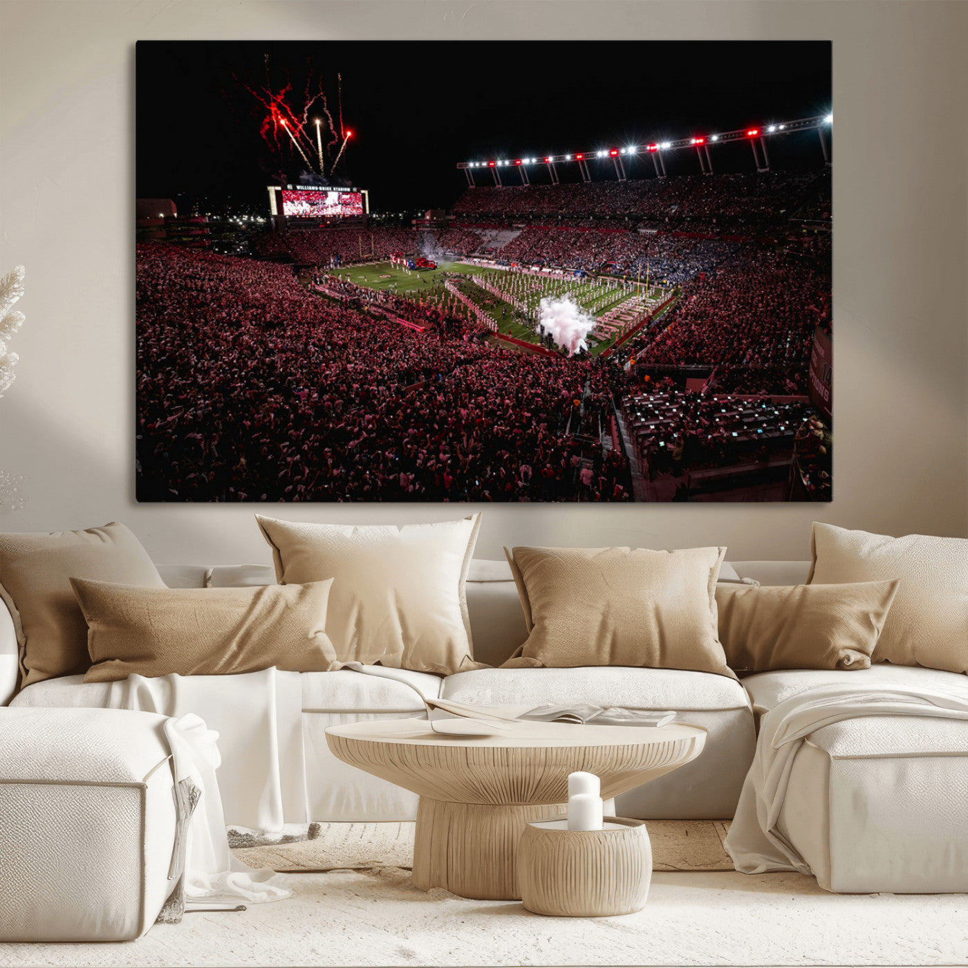 60690191-MGV-CV-36X24 - William Brice Stadium Wall Art Print – Baseball Game Room Artwork Print for Basement Dorm, Home, Office