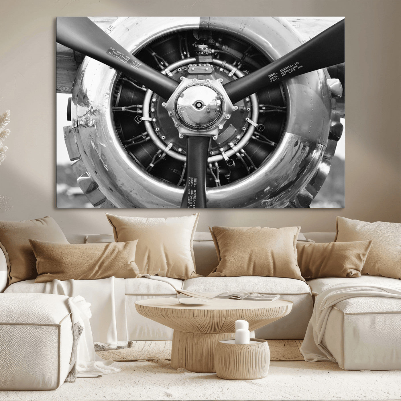 28132-MGV-CV-36X24-Vintage Airplane Wall Art Canvas Print