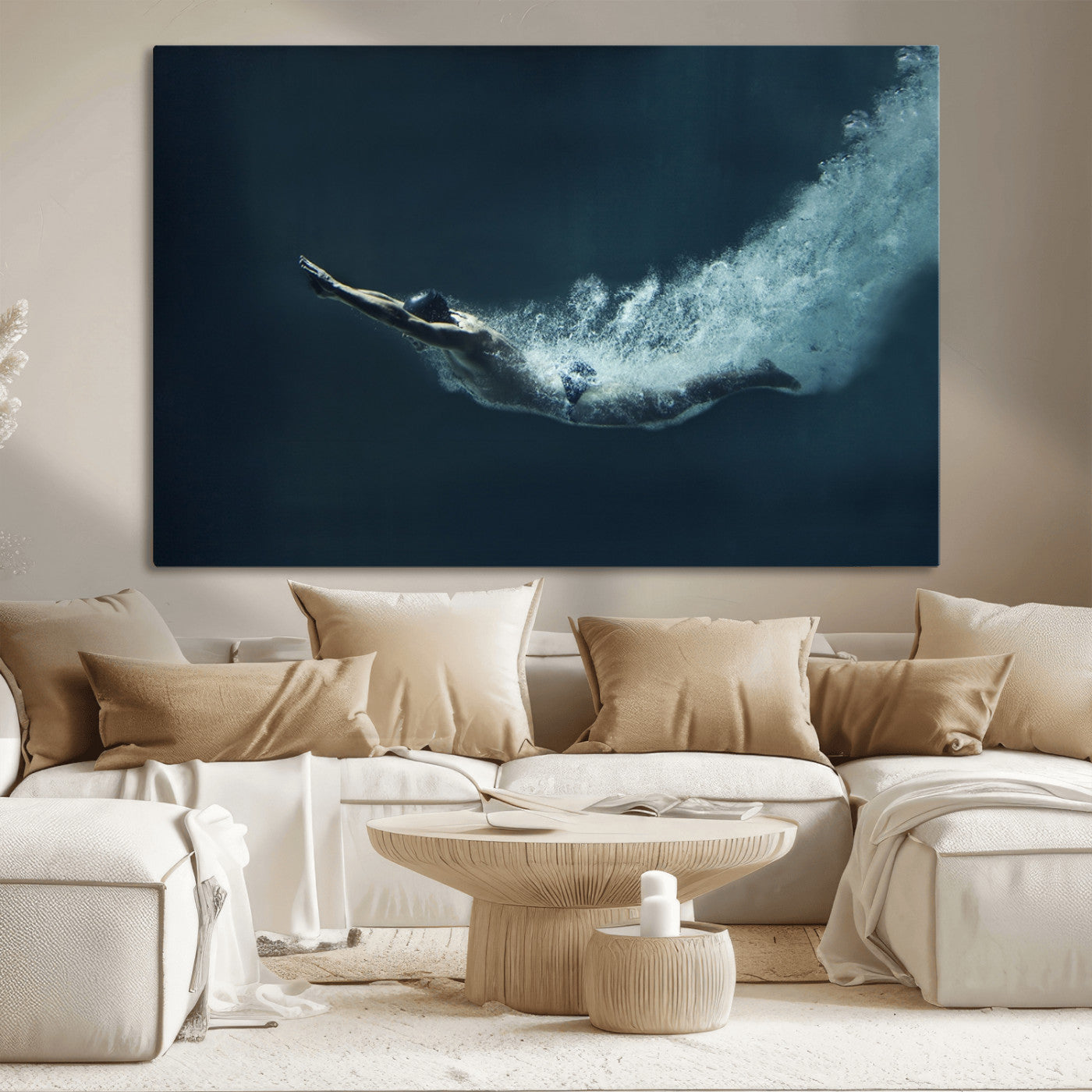 48463-MGV-CV-36X24-Swimmer Wall Art Canvas Print