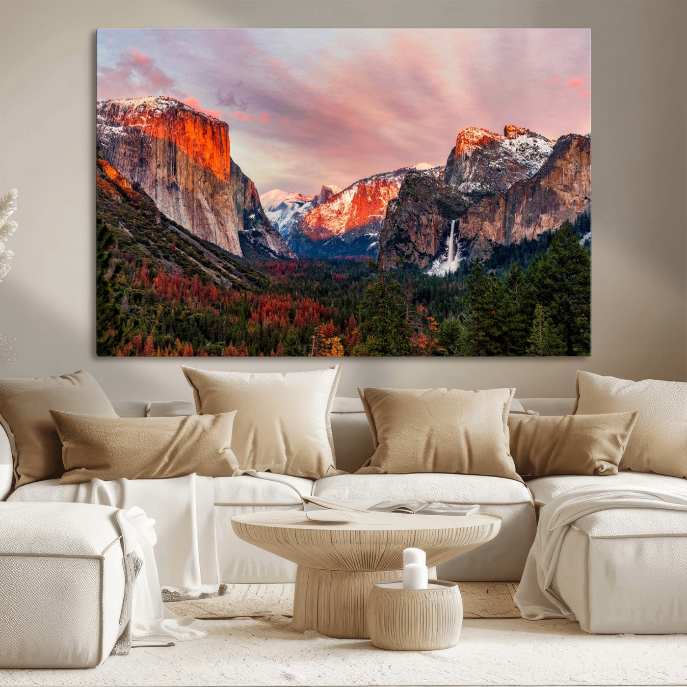 92086-MGV-CV-36X24-Yosemite Half Dome Wall Art Canvas Print El Capitan