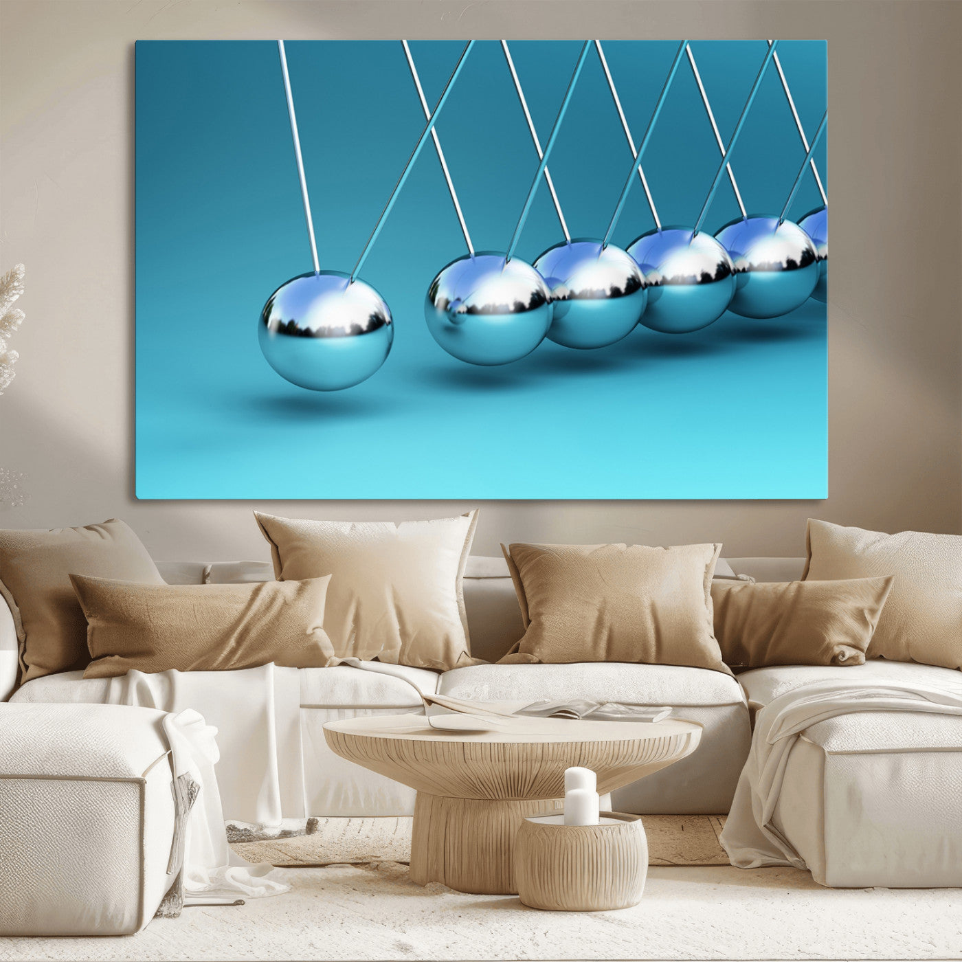-Wall Art Newton's Cradle Canvas Print, Framed Newton Cradle Canvas Print