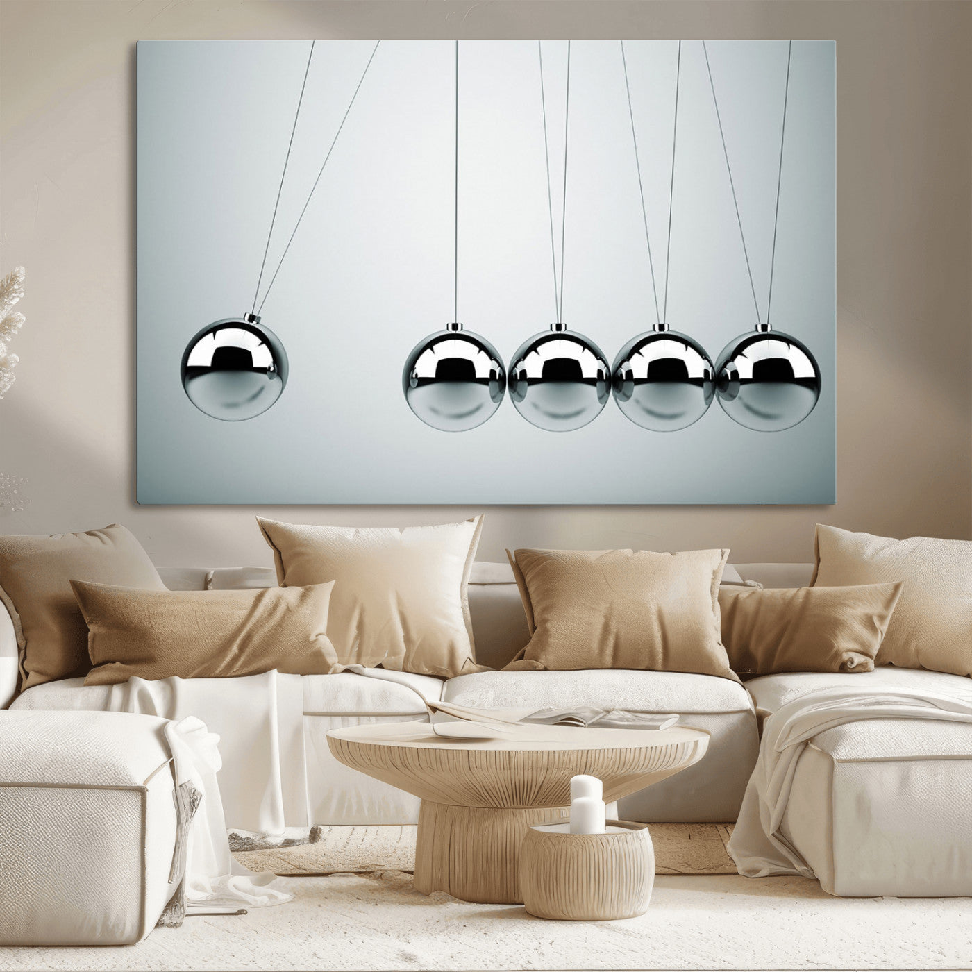 45465-MGV-CV-36X24-Newton's Cradle Wall Art Canvas Print, Framed Newton Cradle Wall Art
