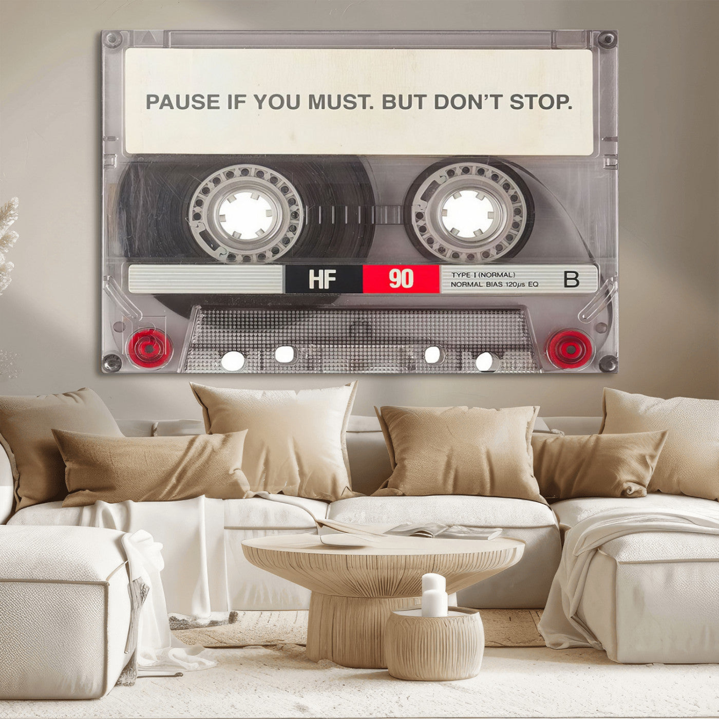-Music Cassette Iconic Wall Art Canvas Print