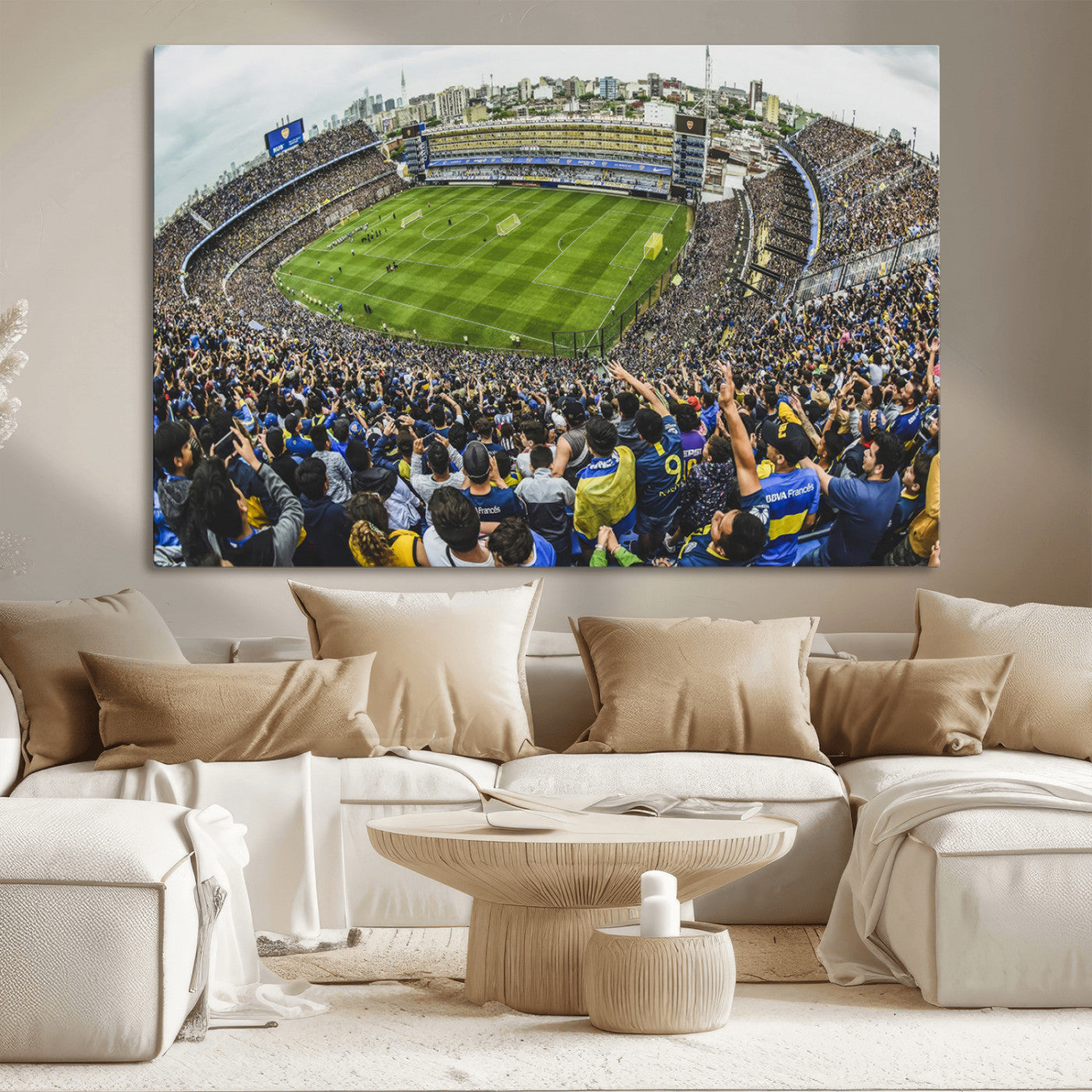 63839-MGV-CV-36X24-Boca Juniors Soccer Team Print Wall Art - Buenos Aires Bombonera Stadium Canvas Print
