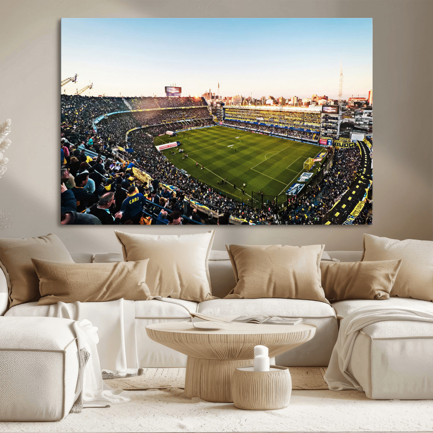 50105-MGV-CV-36X24-Boca Juniors Soccer Team Print - Buenos Aires Bombonera Stadium Wall Art Canvas Print