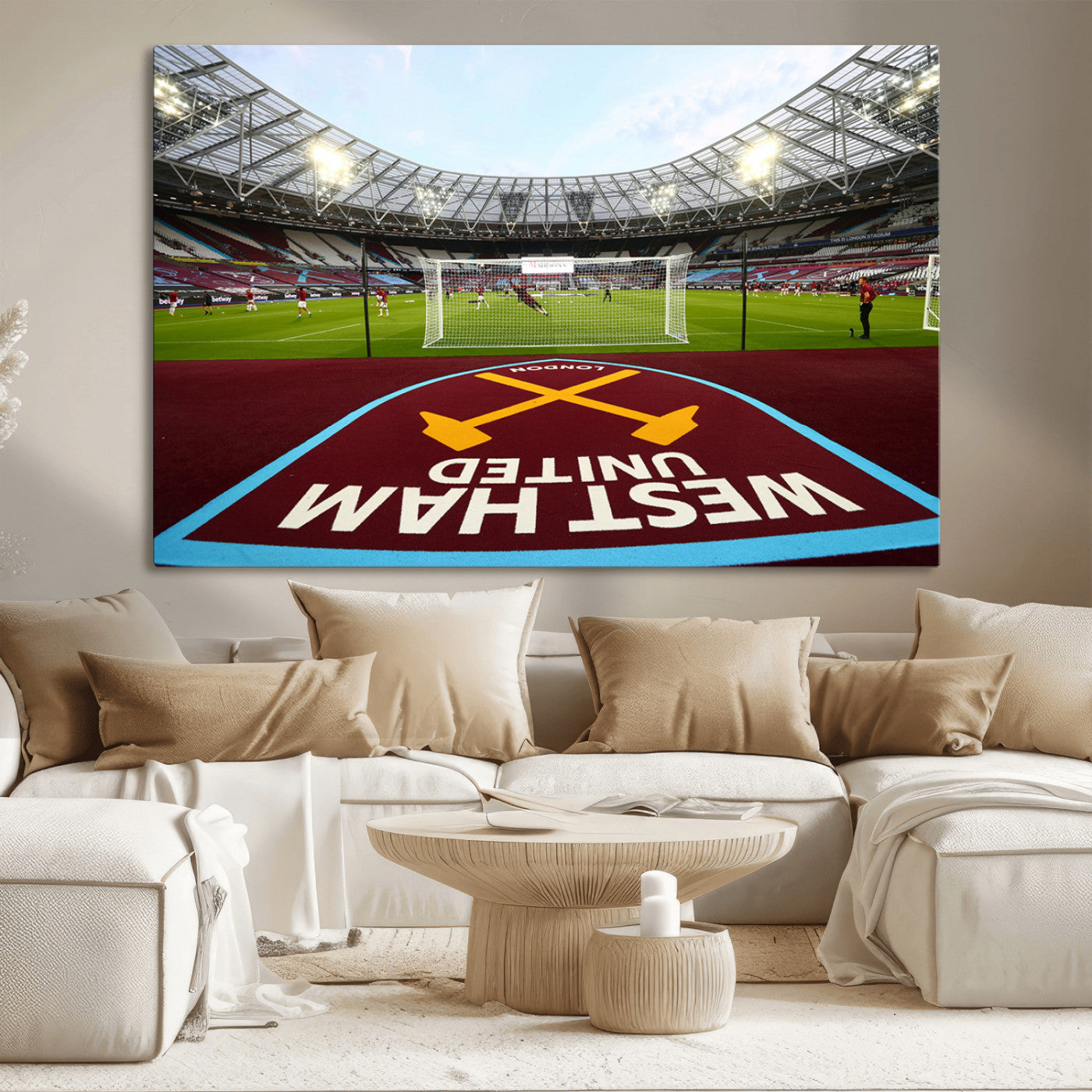 77367-MGV-CV-36X24-West Ham United FC Stadium Canvas Wall Art – London Stadium Football Print – Premier League Team