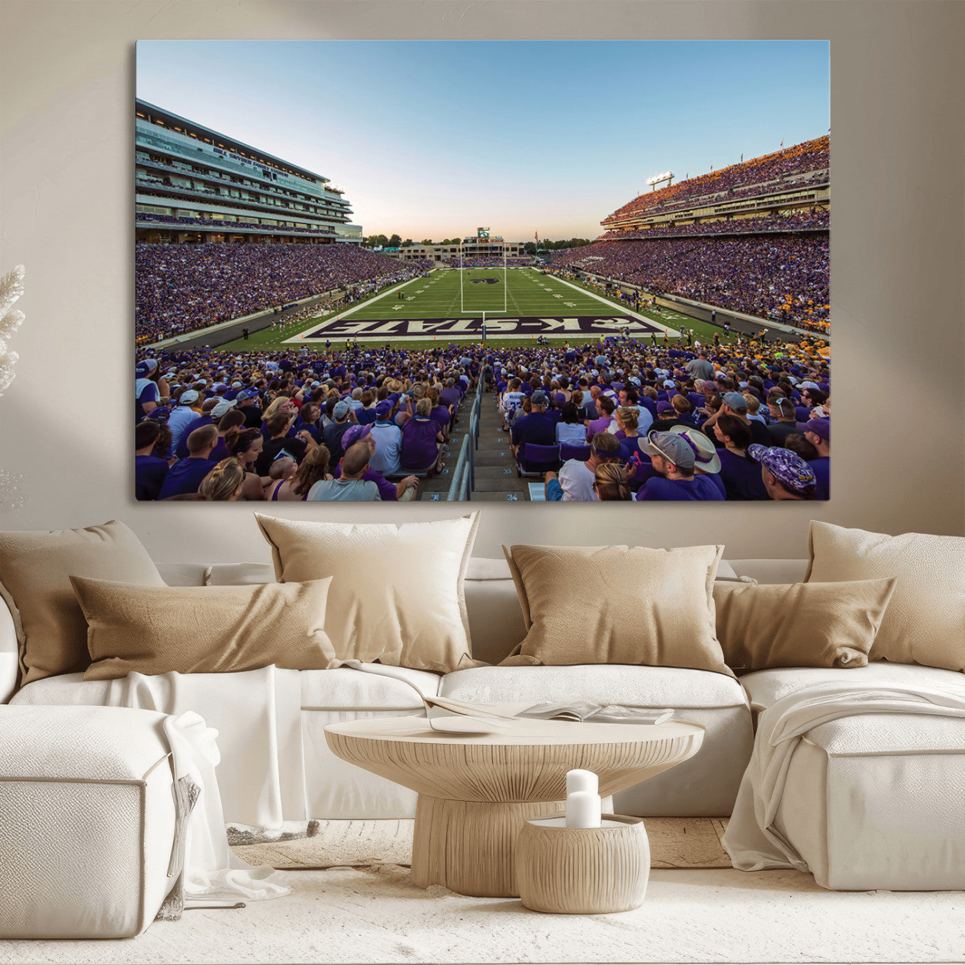 82792-MGV-CV-36X24-Kansas State University Wildcats Football Team Print - Manhattan Bill Snyder Family Football Stadium